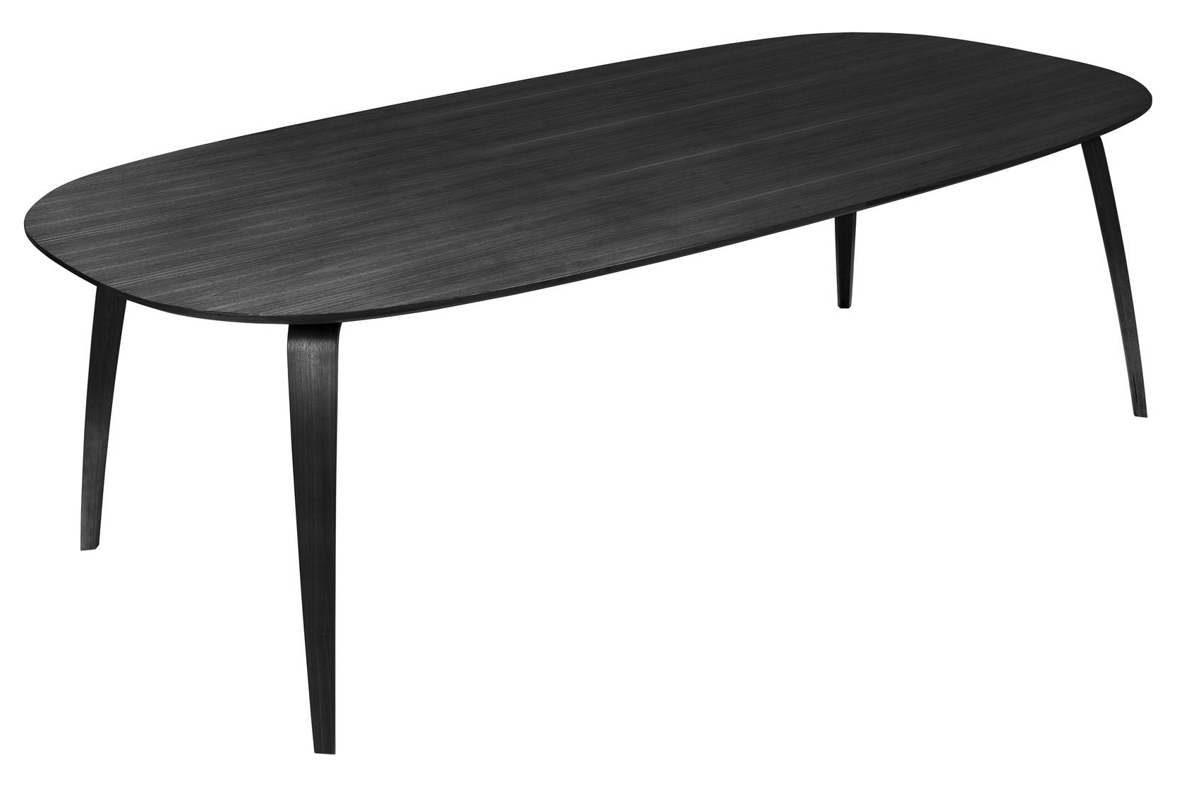 È in frassino tinto nero con finitura semiopaca Elliptical di Gubi disponibile anche con piano in noce americano, rovere e marmo di Carrara. Misura L 230 x P 120 x H 73 cm. Prezzo a partire da 2.799 euro. www.gubi.com È in frassino tinto nero con finitura semiopaca Elliptical di Gubi disponibile anche con piano in noce americano, rovere e marmo di Carrara. Misura L 230 x P 120 x H 73 cm. Prezzo a partire da 2.799 euro. www.gubi.com