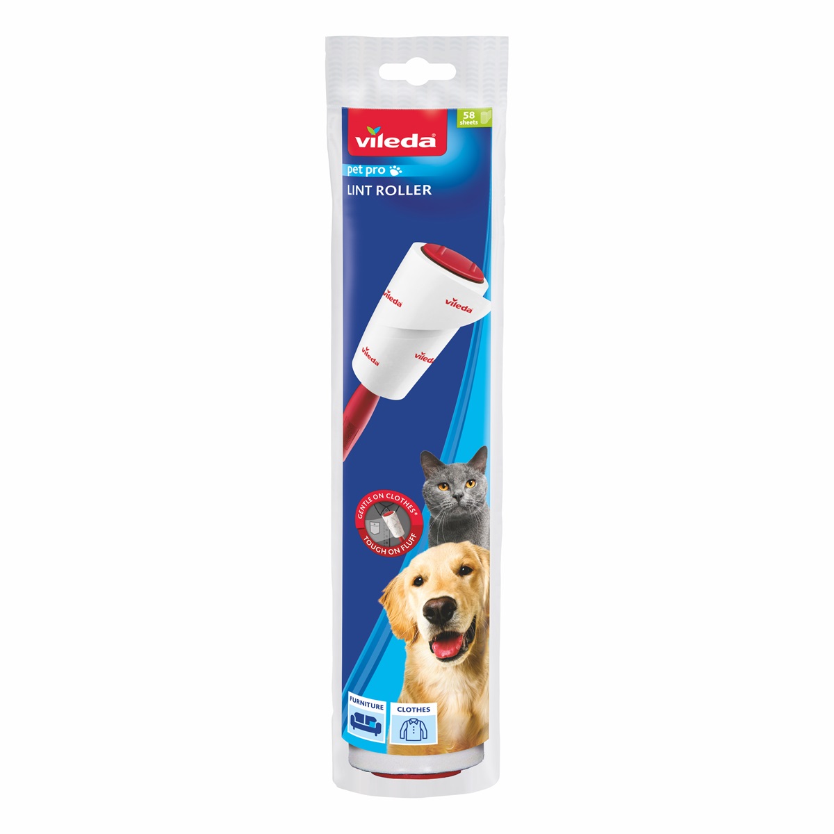Vileda Pet Pro Lint Roller è una spazzola adesiva ideale per rimuovere i peli degli animali domestici da abiti e tessuto morbidi. È infatti delicata sui tessuti e comoda da usare grazie al manico ergonomico. Viene fornita con 58 fogli adesivi monouso; una volta esauriti sono disponibili i ricambi. Prezzo 3,79 euro per la spazzola, 2,99 euro per i ricambi. Vileda Pet Pro Lint Roller è una spazzola adesiva ideale per rimuovere i peli degli animali domestici da abiti e tessuto morbidi. È infatti delicata sui tessuti e comoda da usare grazie al manico ergonomico. Viene fornita con 58 fogli adesivi monouso; una volta esauriti sono disponibili i ricambi. Prezzo 3,79 euro per la spazzola, 2,99 euro per i ricambi.