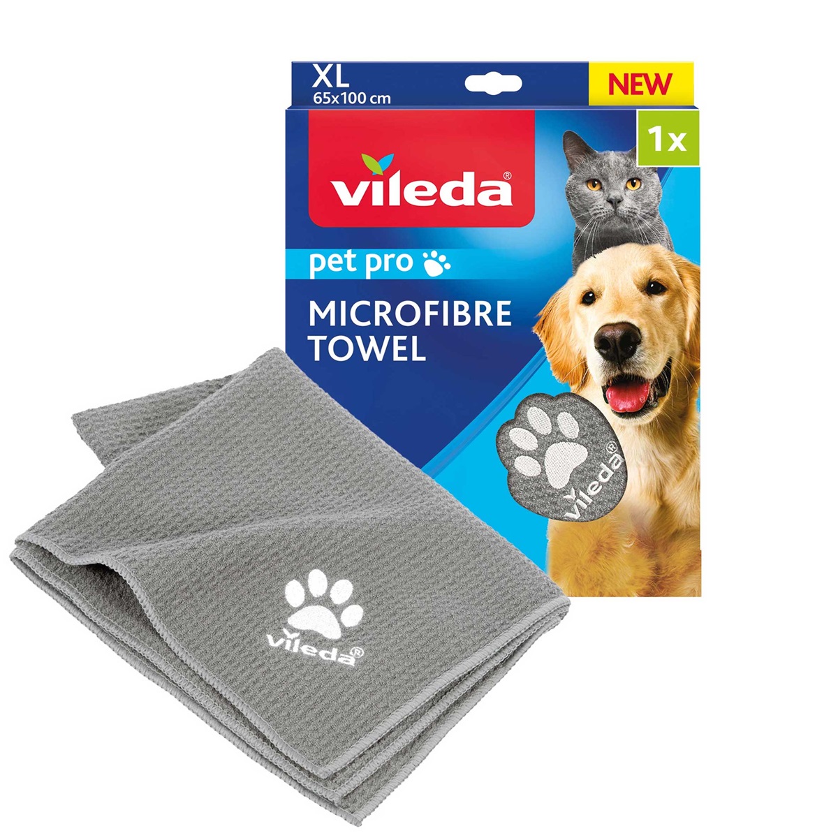 Il panno in microfibra Vileda Pet Pro Microfibre Towel, disponibile in due misure, ha una struttura in nido d'ape in grado di rimuovere lo sporco in maniera delicata e di asciugare rapidamente il pelo degli animali domestici grazie alla sua assorbenza. È lavabile in lavatrice a 60° per oltre 400 cicli di lavaggio. Prezzo 5,99 euro per la misura M (45x70 cm) e 9,99 euro per la misura XL (65x100 cm). Il panno in microfibra Vileda Pet Pro Microfibre Towel, disponibile in due misure, ha una struttura in nido d'ape in grado di rimuovere lo sporco in maniera delicata e di asciugare rapidamente il pelo degli animali domestici grazie alla sua assorbenza. È lavabile in lavatrice a 60° per oltre 400 cicli di lavaggio. Prezzo 5,99 euro per la misura M (45x70 cm) e 9,99 euro per la misura XL (65x100 cm).