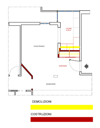 ampliare la cucina progetto B demolizioni costruzioni