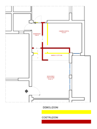 ampliare la cucina progetto D demolizioni costruzioni