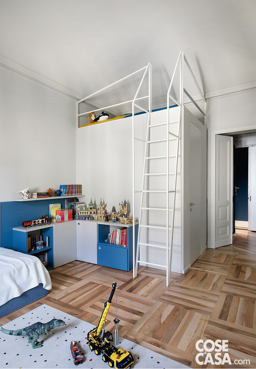 camera ragazzi con letto soppalcato