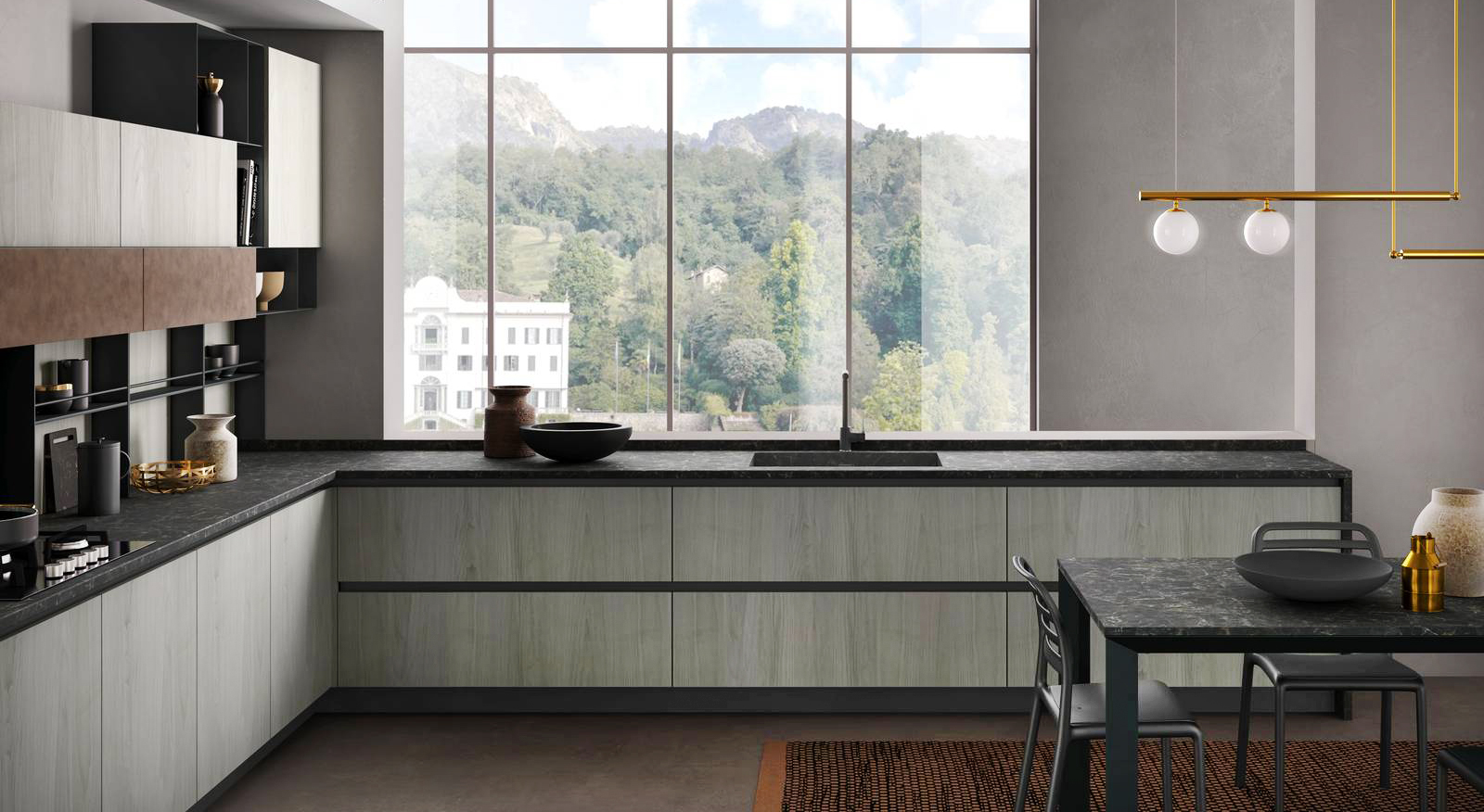 Angolare la cucina Ego in vendita da Conforama che si sviluppa in una serie di basi posizionate sotto la grande finestra con un ampio e luminoso piano di lavoro. Le ante sono disponibili in 16 varianti di colore. La composizione base misura L 300 x H 216/240 cm. Prezzo 3.798 euro – 1.899 euro con Confocard (compreso lavello e cappa, esclusi gli elettrodomestici). www.conforama.it Angolare la cucina Ego in vendita da Conforama che si sviluppa in una serie di basi posizionate sotto la grande finestra con un ampio e luminoso piano di lavoro. Le ante sono disponibili in 16 varianti di colore. La composizione base misura L 300 x H 216/240 cm. Prezzo 3.798 euro – 1.899 euro con Confocard (compreso lavello e cappa, esclusi gli elettrodomestici). www.conforama.it