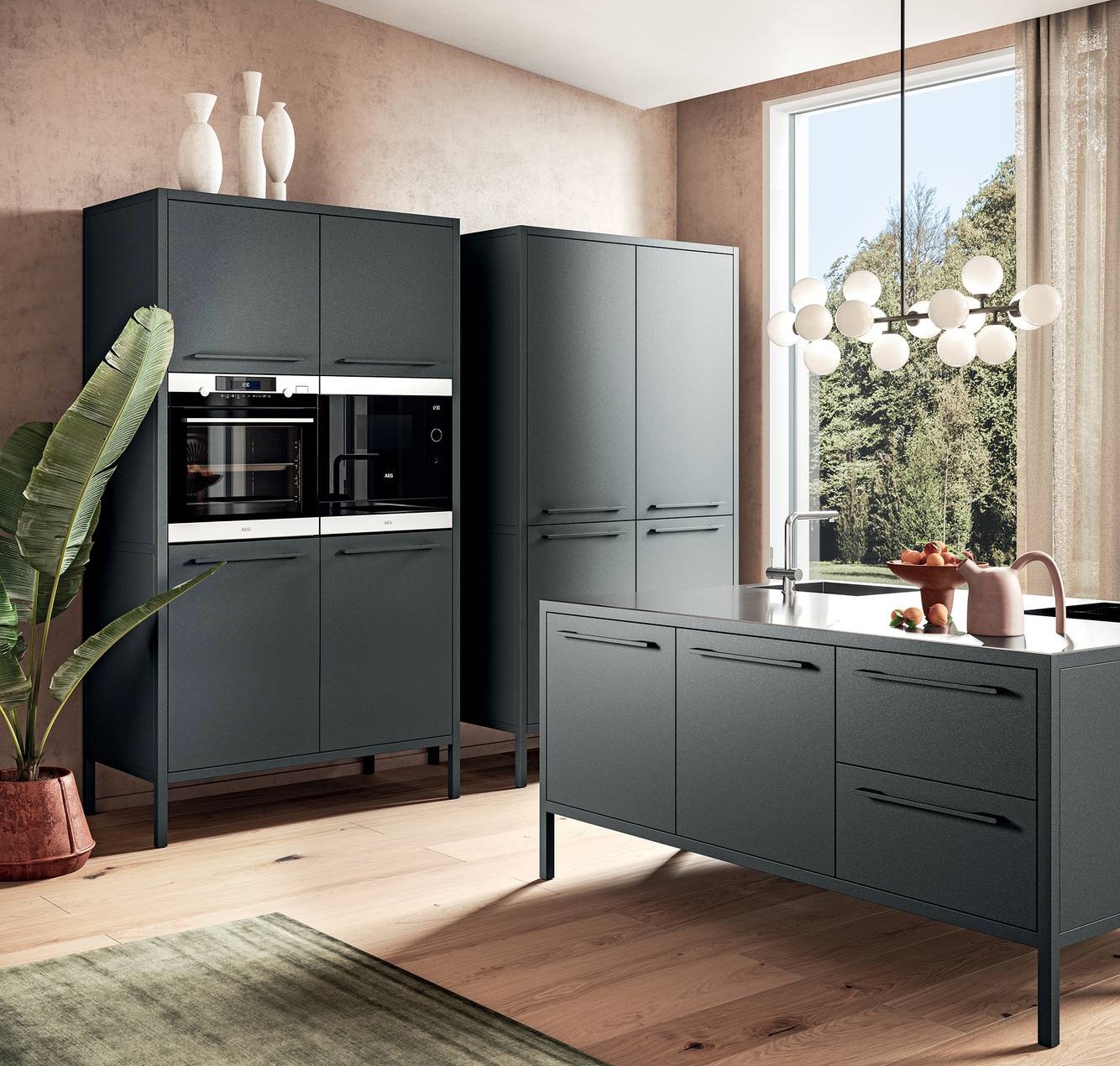 Moderna e funzionale la composizione Frame Kitchen e Tall Units di Fantin, che è caratterizzata da elementi completamente realizzati in metallo, personalizzabili in 35 esclusive finiture cromatiche. Frame Kitchen misura L 188 x P 67 x H 89 cm. Prezzo a partire da 9.050 euro  (per la versione base a 3 moduli con ante, top in acciaio con vasca integrata, rubinetto e piano cottura a induzione). Frame Tall Units misura L 128 x P 67 x H 219 cm. Prezzo a partire da 5.124 euro (per la versione a due moduli con sole ante). www.fantin.com Moderna e funzionale la composizione Frame Kitchen e Tall Units di Fantin, che è caratterizzata da elementi completamente realizzati in metallo, personalizzabili in 35 esclusive finiture cromatiche. Frame Kitchen misura L 188 x P 67 x H 89 cm. Prezzo a partire da 9.050 euro  (per la versione base a 3 moduli con ante, top in acciaio con vasca integrata, rubinetto e piano cottura a induzione). Frame Tall Units misura L 128 x P 67 x H 219 cm. Prezzo a partire da 5.124 euro (per la versione a due moduli con sole ante). www.fantin.com