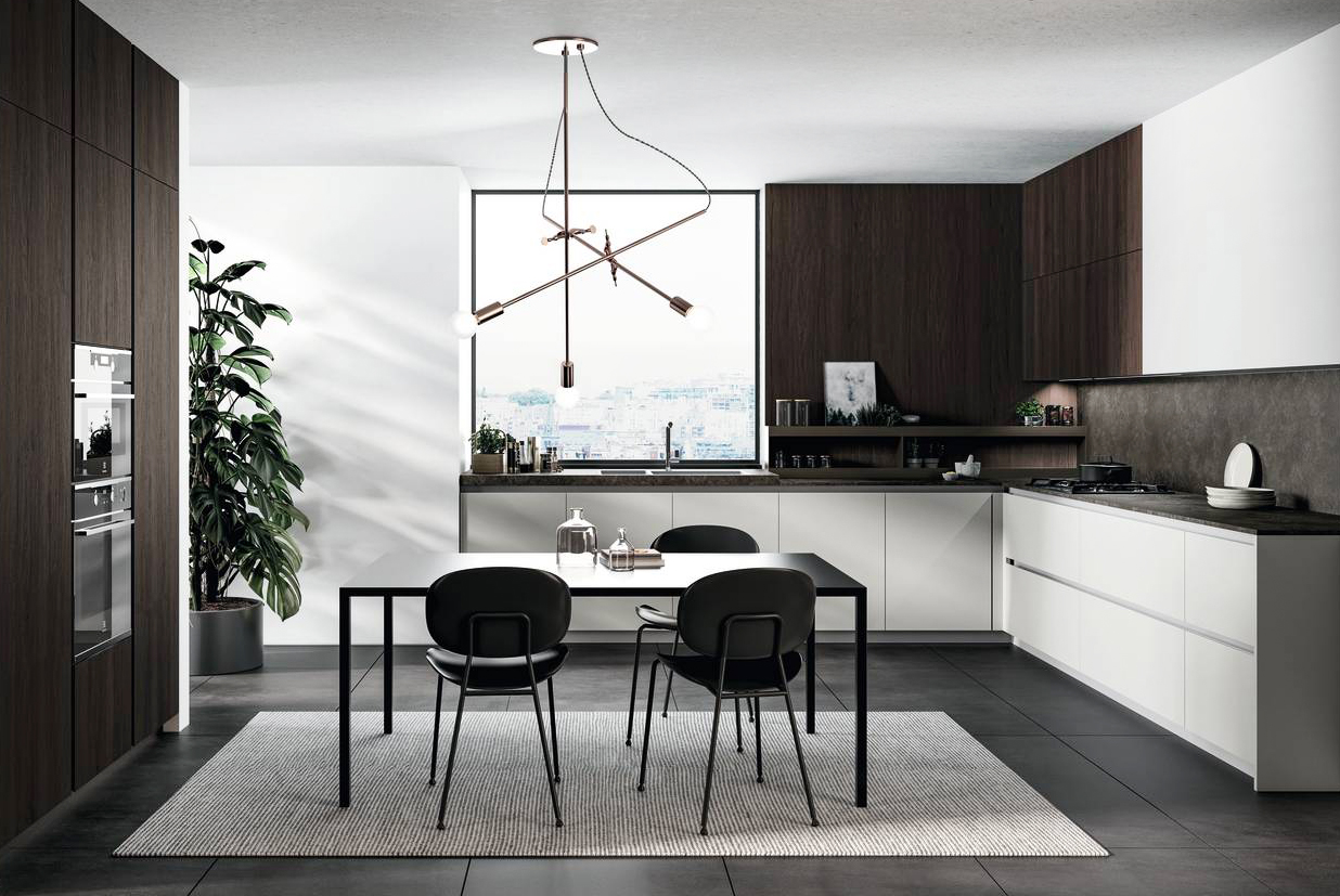 Trova posto sotto la finestra la composizione ad angolo Glass 2.0 di Arredo3 che è caratterizzata da  effetti materici: le basi sono in vetro opaco piuma, i pensili Asia e le colonne in impiallacciato rovere ebano. Il top e l'alzata in HPL 810 Fusione hanno un effetto metallo ossidato. Prezzo su richiesta. www.arredo3.it Trova posto sotto la finestra la composizione ad angolo Glass 2.0 di Arredo3 che è caratterizzata da  effetti materici: le basi sono in vetro opaco piuma, i pensili Asia e le colonne in impiallacciato rovere ebano. Il top e l'alzata in HPL 810 Fusione hanno un effetto metallo ossidato. Prezzo su richiesta. www.arredo3.it