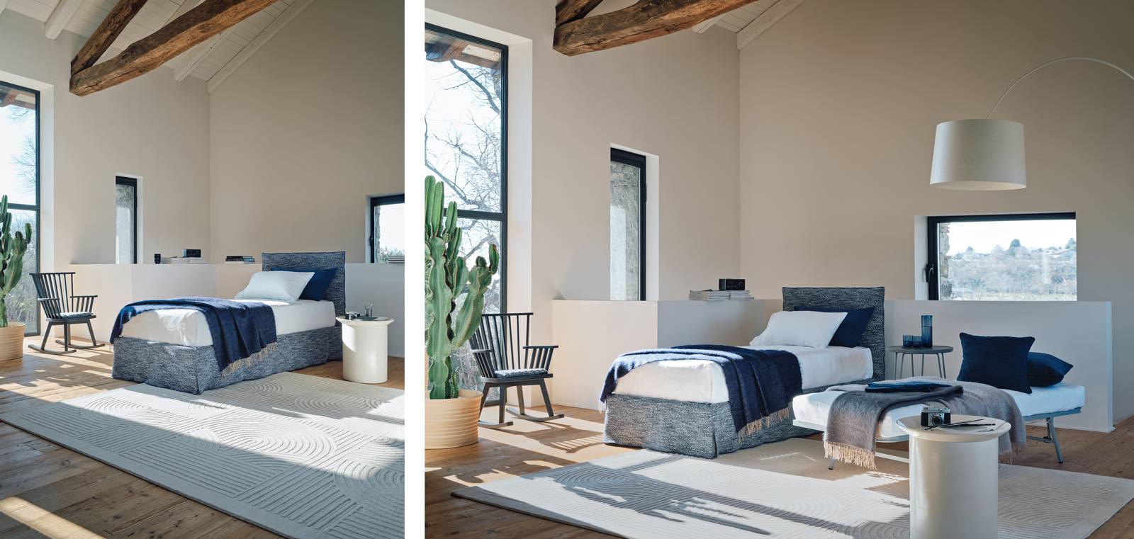 Fa parte della collezione Ghost di Gervasoni, design Paola Navone, il letto singolo imbottito con una housse oversize, con il profilo sottolineato dalle cuciture a vista, che permettono di vestirlo e rivestirlo facilmente. Contiene un secondo letto gemello estraibile con rete a doghe e materasso. Misura L 100 x P 214 x H 110 cm. Prezzo a partire da 2.821 euro. www.gervasoni1882.com Fa parte della collezione Ghost di Gervasoni, design Paola Navone, il letto singolo imbottito con una housse oversize, con il profilo sottolineato dalle cuciture a vista, che permettono di vestirlo e rivestirlo facilmente. Contiene un secondo letto gemello estraibile con rete a doghe e materasso. Misura L 100 x P 214 x H 110 cm. Prezzo a partire da 2.821 euro. www.gervasoni1882.com