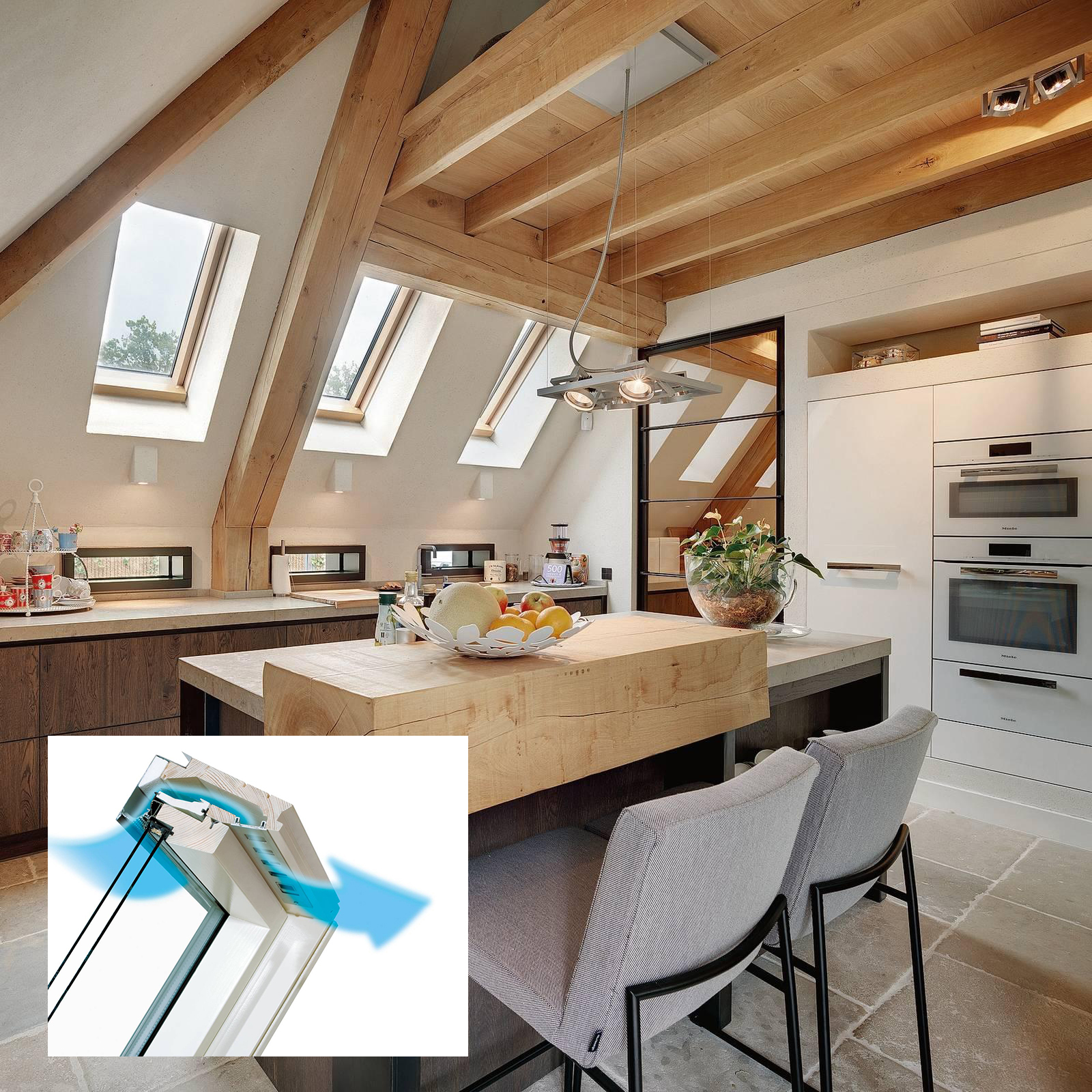 Automatica. Il sistema di ventilazione automatico V40P di Fakro consente il passaggio di aria ottimale anche a finestra chiusa, dosandone la quantità in presenza di vento forte. Può essere applicato anche al serramento ZWave FTP-V, un modello a bilico con modulo elettronico dotato di chip Z-Wave: la finestra può essere gestita da qualsiasi posizione all’interno della casa attraverso un dispositivo di comando che ne consente apertura e chiusura a distanza. Un sensore per la pioggia e uno per il vento possono attivare la chiusura in caso di situazione meteo sfavorevole. Prezzo da rivenditore. www.fakro.it Automatica. Il sistema di ventilazione automatico V40P di Fakro consente il passaggio di aria ottimale anche a finestra chiusa, dosandone la quantità in presenza di vento forte. Può essere applicato anche al serramento ZWave FTP-V, un modello a bilico con modulo elettronico dotato di chip Z-Wave: la finestra può essere gestita da qualsiasi posizione all’interno della casa attraverso un dispositivo di comando che ne consente apertura e chiusura a distanza. Un sensore per la pioggia e uno per il vento possono attivare la chiusura in caso di situazione meteo sfavorevole. Prezzo da rivenditore. www.fakro.it