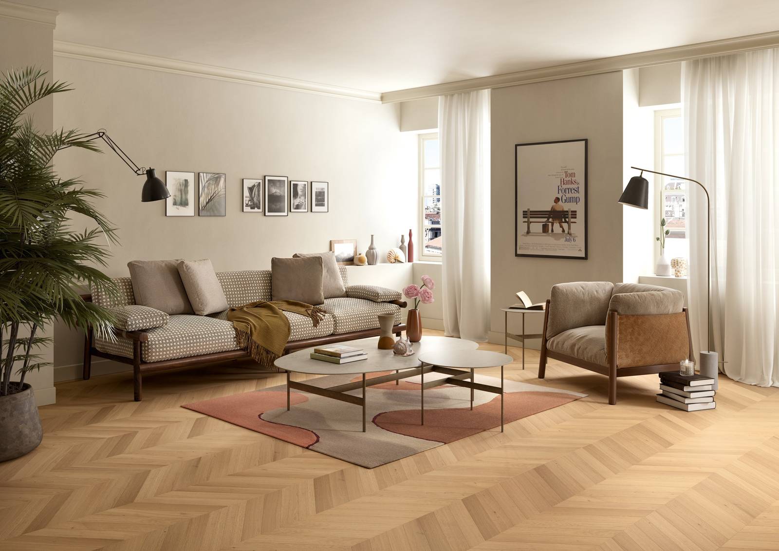 Parquet in Rovere Europeo spazzolato, spina Star Rovere Cream con taglio delle teste dei listelli a 45°. www.woodco.it Parquet in Rovere Europeo spazzolato, spina Star Rovere Cream con taglio delle teste dei listelli a 45°. www.woodco.it