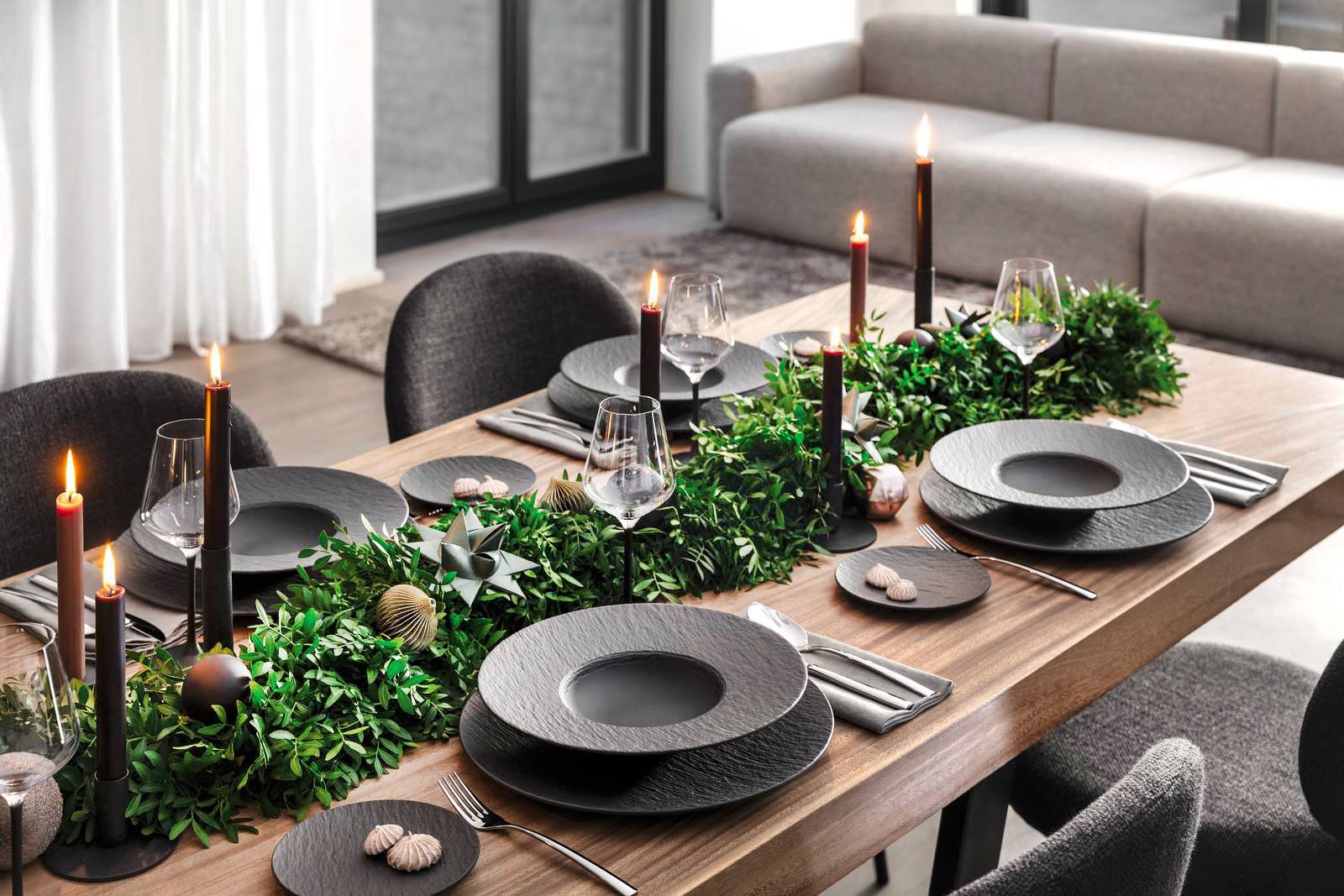 tavola di Natale piatti collezione Manufacture di Villeroy & Boch tavola di Natale piatti collezione Manufacture di Villeroy & Boch