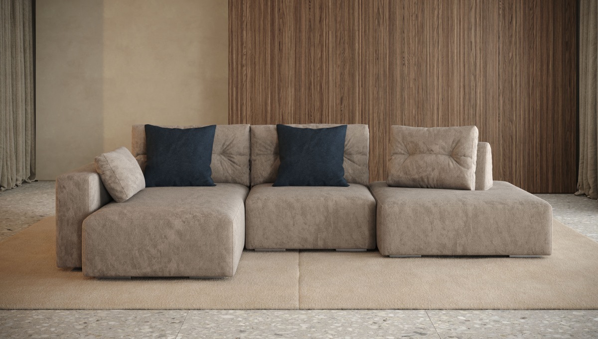 La collezione di divani Infinity di Giessegi dà la possibilità di personalizzare il proprio angolo di relax anche con versioni con chaise-longue. L'imbottitura della seduta è in poliuretano espanso a densità differenziata rivestito in fibra resinata effetto soft, mentre l'imbottitura dello schienale è in misto piuma d'oca/fiocco, rivestito in tela di cotone. Dimensioni totali: L 332 x P185 cm. Prezzo per la versione Basic a partire da 6.350 euro Iva esclusa. www.giessegi.it La collezione di divani Infinity di Giessegi dà la possibilità di personalizzare il proprio angolo di relax anche con versioni con chaise-longue. L'imbottitura della seduta è in poliuretano espanso a densità differenziata rivestito in fibra resinata effetto soft, mentre l'imbottitura dello schienale è in misto piuma d'oca/fiocco, rivestito in tela di cotone. Dimensioni totali: L 332 x P185 cm. Prezzo per la versione Basic a partire da 6.350 euro Iva esclusa. www.giessegi.it