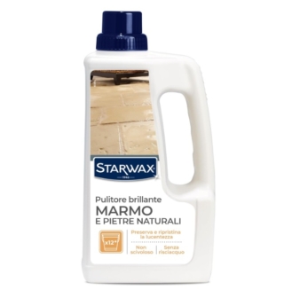 Il pulitore Starwax per marmo e pietre naturali pulisce e rende brillanti le superfici in questi materiali; inoltre rafforza la lucentezza e l'effetto protettore del marmo. Si tratta di una formula senza risciacquo semplice e veloce da utilizzare. Prezzo 16,49 euro. Il pulitore Starwax per marmo e pietre naturali pulisce e rende brillanti le superfici in questi materiali; inoltre rafforza la lucentezza e l'effetto protettore del marmo. Si tratta di una formula senza risciacquo semplice e veloce da utilizzare. Prezzo 16,49 euro.