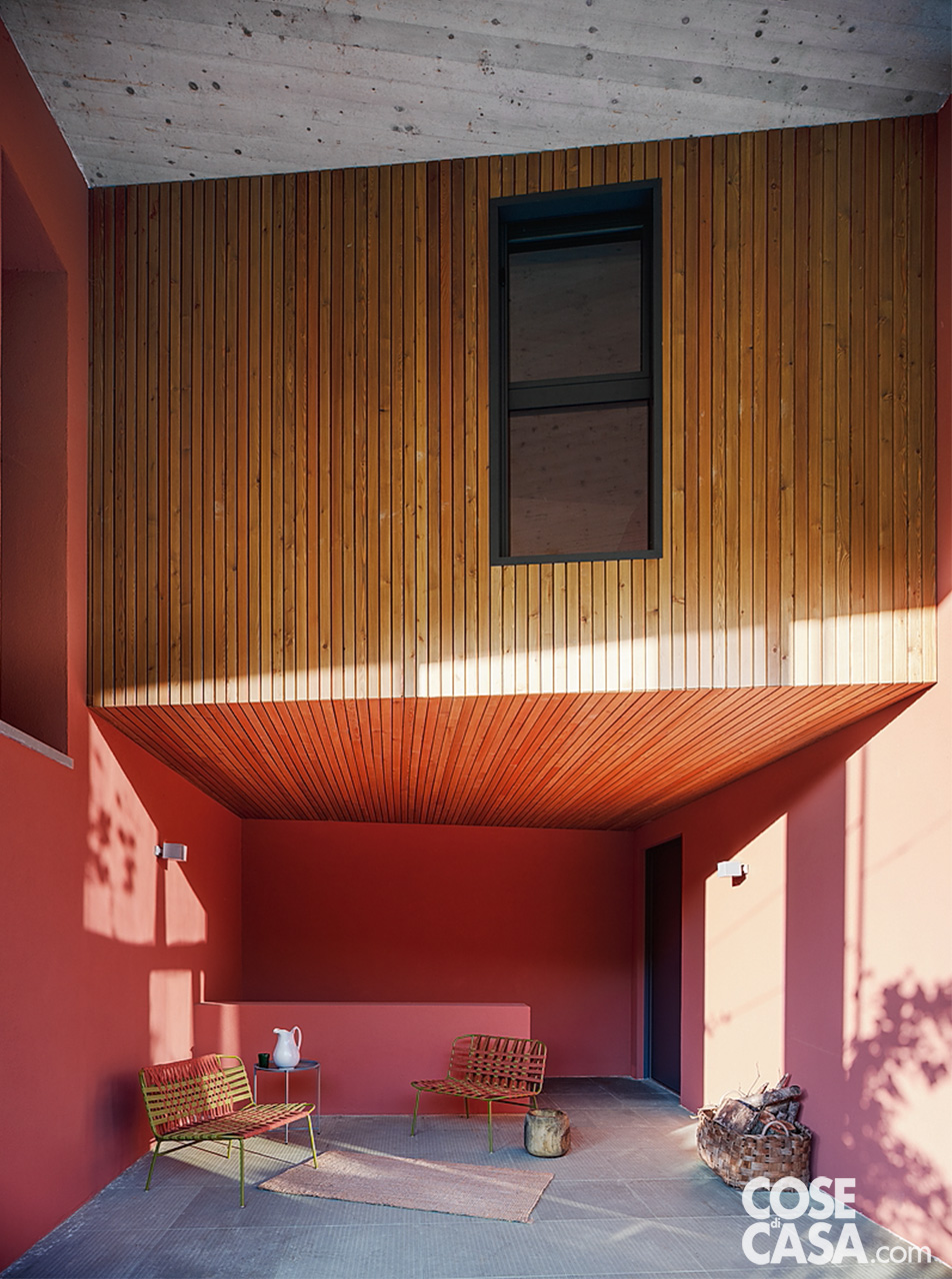 Particolare del nuovo volume aggiunto per collegare i due corpi Particolare del nuovo volume aggiunto per collegare i due corpi