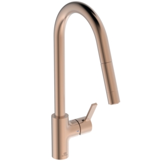 Ha doccetta estraibile a due funzioni il miscelatore monocomando cucina Gusto di Ideal Standard con bocca orientabile. È alto 45,6 cm. Prezzo, Iva esclusa, nella finitura Sunset Rose 486 euro. www.idealstandard.it Ha doccetta estraibile a due funzioni il miscelatore monocomando cucina Gusto di Ideal Standard con bocca orientabile. È alto 45,6 cm. Prezzo, Iva esclusa, nella finitura Sunset Rose 486 euro. www.idealstandard.it