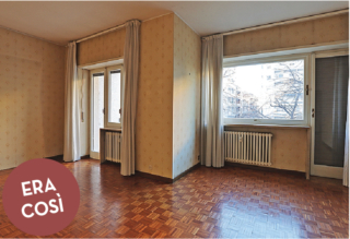 soggiorno prima della ristrutturazione