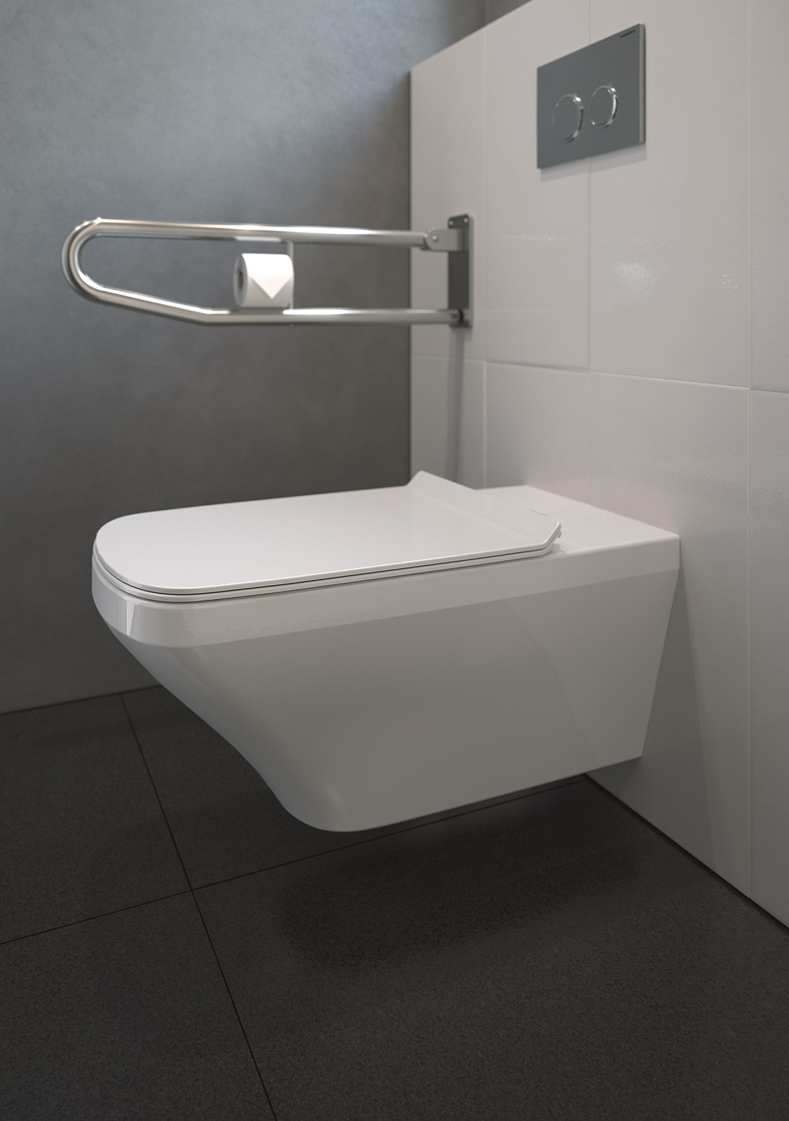 È in ceramica sanitaria bianco lucido il vaso sospeso Vital Rimless della serie DuraStyle di Duravit, versione senza barriere. Misura L 37 x P 70 cm. Prezzo 763 euro. Prezzo del sedile abbinato con chiusura rallentata 383 euro. www.duravit.it È in ceramica sanitaria bianco lucido il vaso sospeso Vital Rimless della serie DuraStyle di Duravit, versione senza barriere. Misura L 37 x P 70 cm. Prezzo 763 euro. Prezzo del sedile abbinato con chiusura rallentata 383 euro. www.duravit.it