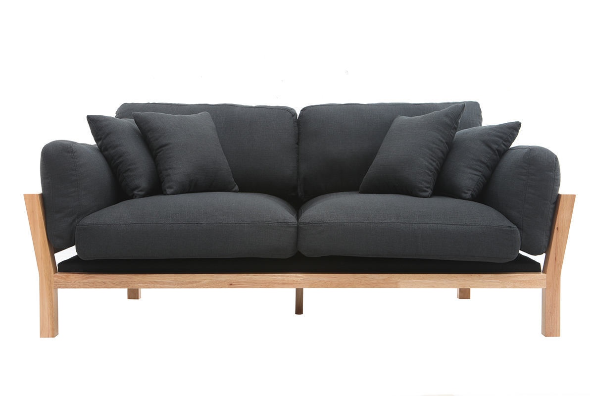 Divano tre posti sfoderabile in tessuto grigio antracite e struttura in legno. Il modello KYO unisce lo stile scandinavo a quello giapponese. Prezzo in offerta 842,79 euro. https://www.miliboo.it/ Divano tre posti sfoderabile in tessuto grigio antracite e struttura in legno. Il modello KYO unisce lo stile scandinavo a quello giapponese. Prezzo in offerta 842,79 euro. https://www.miliboo.it/