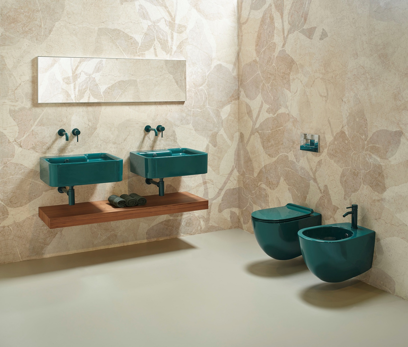 Si presenta con finitura lucida Menta il doppio lavabo sospeso HOP di Simas di forma rettangolare in ceramica. Disponibile nelle finiture satinate Matt Antracite, Bianco, Nero, Tela, Cemento, Mirto, Moka, Prugna, Sabbia, Pervinca, Navy e nei colori lucidi, oltre a bianco e nero, Caramello, Capri, Menta, Narciso, Rubino e Grafite. Ciascun lavabo misura L 60 x P 50 x H 18 cm. Prezzo cadauno, Iva esclusa, 730 euro. www.simas.it Si presenta con finitura lucida Menta il doppio lavabo sospeso HOP di Simas di forma rettangolare in ceramica. Disponibile nelle finiture satinate Matt Antracite, Bianco, Nero, Tela, Cemento, Mirto, Moka, Prugna, Sabbia, Pervinca, Navy e nei colori lucidi, oltre a bianco e nero, Caramello, Capri, Menta, Narciso, Rubino e Grafite. Ciascun lavabo misura L 60 x P 50 x H 18 cm. Prezzo cadauno, Iva esclusa, 730 euro. www.simas.it