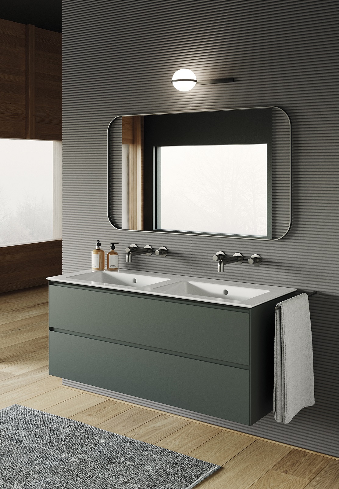 Il piano con due lavabi rettangolari Pura di GSI in ceramica ha troppopieno. È realizzato con smalto antibatterico Extraglaze® Antibacterial. Disponibile nelle finiture bianco lucido e opaco, creta opaco e ardesia opaco. Misura L 122 x P 46 cm. Prezzo 421 euro. https://gsiceramica.it/ Il piano con due lavabi rettangolari Pura di GSI in ceramica ha troppopieno. È realizzato con smalto antibatterico Extraglaze® Antibacterial. Disponibile nelle finiture bianco lucido e opaco, creta opaco e ardesia opaco. Misura L 122 x P 46 cm. Prezzo 421 euro. https://gsiceramica.it/