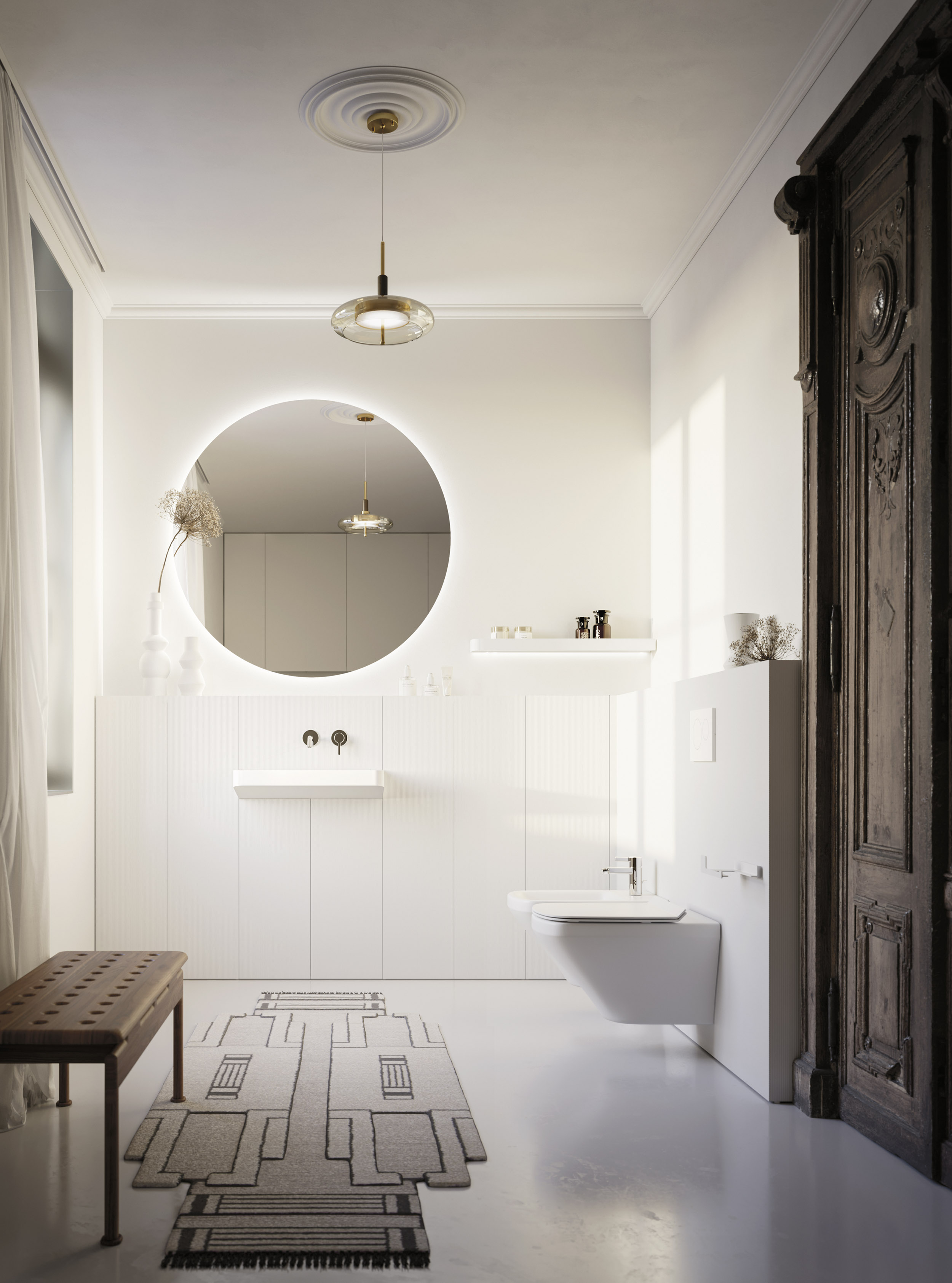 Arbi over ambientata bagno bianco Arbi over ambientata bagno bianco