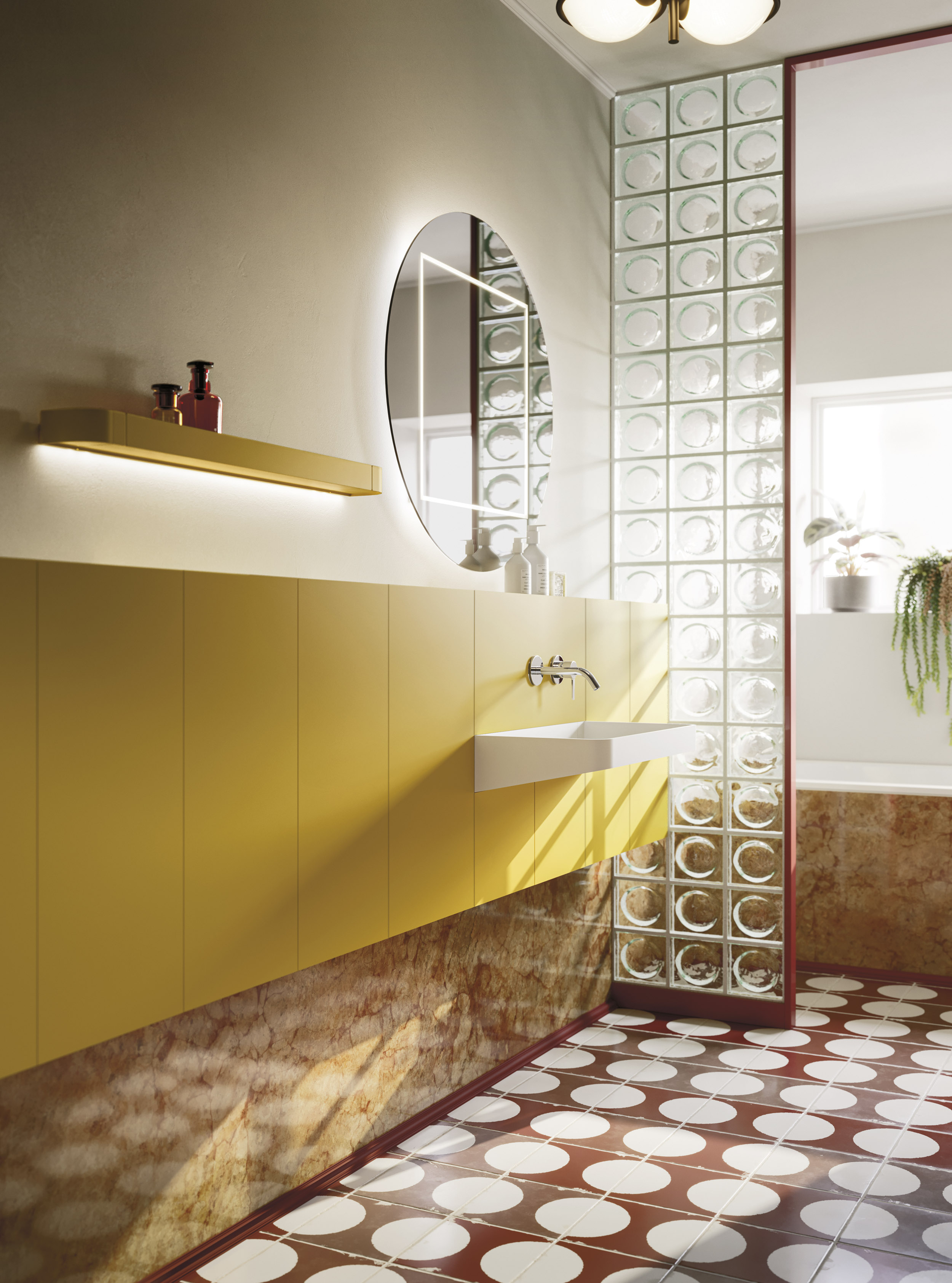 Arbi over ambientata bagno colorato Arbi over ambientata bagno colorato