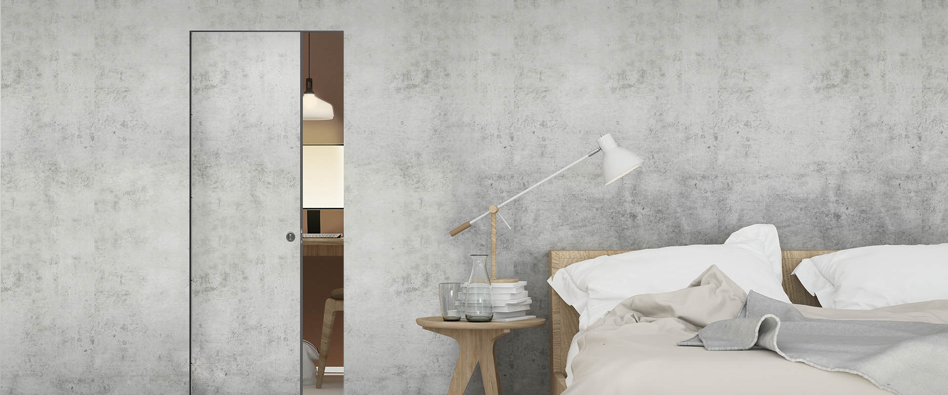 I controtelai per porte scorrevoli permettono di mimetizzare l’anta, integrandola perfettamente nella parete che la ospita