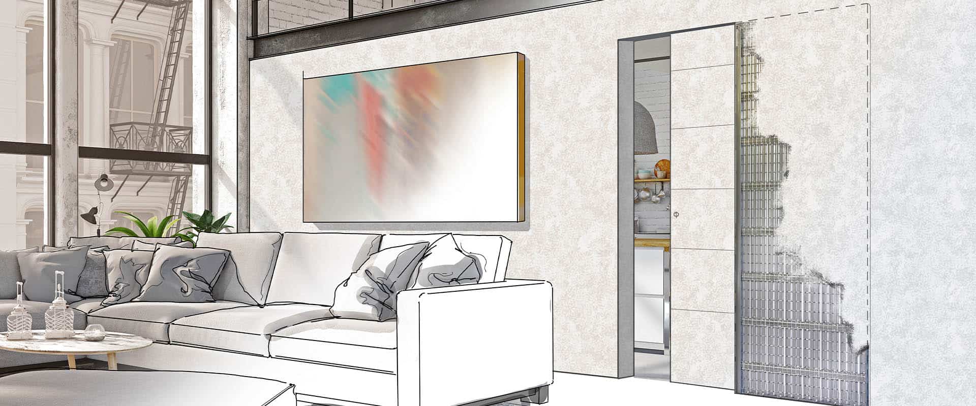 Le porte scorrevoli a scomparsa sono una soluzione salvaspazio in ogni stanza della casa