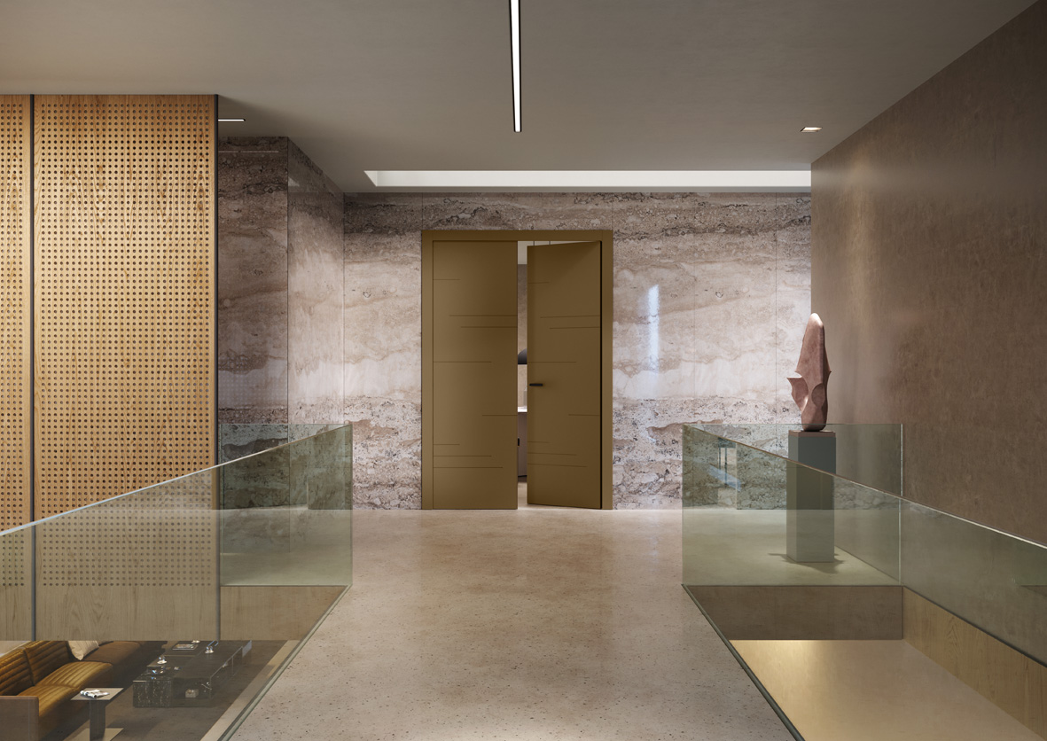 Collezione CollezioniFL di FerreroLegno
Modello Yncisa Segni
Nella foto, il modello Yncisa Segni della collezione CollezioniFL di FerreroLegno qui proposto nella versione a doppio battente nella nuova ed ecosostenibile finitura ULTRAopaco Terra Light con telaio Evoluto Eleva e nuova maniglia Pure.
Dimensioni: 80x240 cm
Telaio: 10 cm