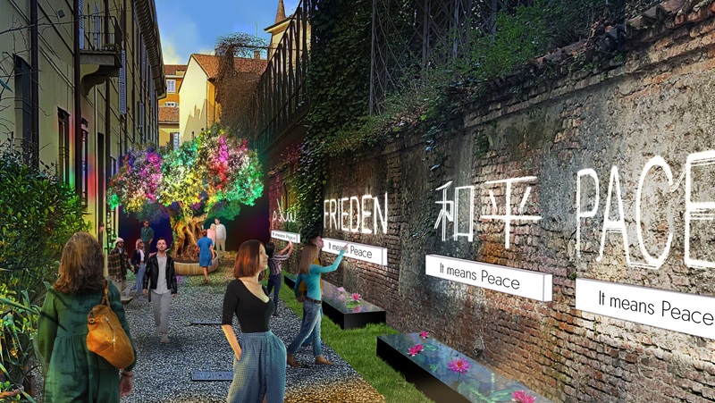 It means Peace di Marco Balich nello Strettone della Pinacoteca di Brera