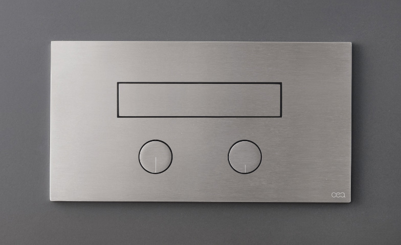 Hydroplate è la placca wc disegnata da Natalino Malasorti per CeaDesign, realizzata in acciaio inossidabile AISI 316L è disponibile anche con idroscopino che si colloca all’interno del vano cassetta wc evitando il contatto diretto con i possibili germi e batteri del water. E’ compatibile con modelli Geberit, Tece, Viega e Grohe Dal e garantisce risparmio idrico, disponibile nelle varianti satinato e lucidato e in tutte le finiture speciali Black Diamond, Bronzo, Rame e Light Gold ecologiche e biocompatibili.  Misura L 24,5 x P 0, 4 x H 15,5 cm, pulsante Ø 2 x H 2 cm. Prezzo su richiesta. www.ceadesign.it Hydroplate è la placca wc disegnata da Natalino Malasorti per CeaDesign, realizzata in acciaio inossidabile AISI 316L è disponibile anche con idroscopino che si colloca all’interno del vano cassetta wc evitando il contatto diretto con i possibili germi e batteri del water. E’ compatibile con modelli Geberit, Tece, Viega e Grohe Dal e garantisce risparmio idrico, disponibile nelle varianti satinato e lucidato e in tutte le finiture speciali Black Diamond, Bronzo, Rame e Light Gold ecologiche e biocompatibili.  Misura L 24,5 x P 0, 4 x H 15,5 cm, pulsante Ø 2 x H 2 cm. Prezzo su richiesta. www.ceadesign.it