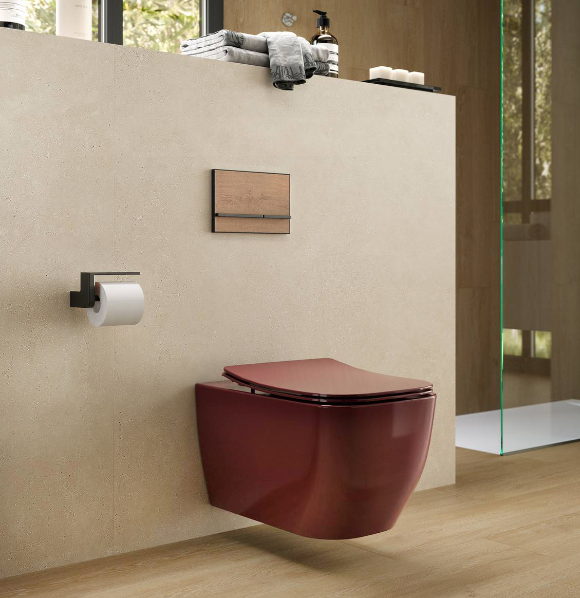 Smart Line è la placca di azionamento con doppio pulsante per wc con cassetta ad incasso, con telaio metallico e inserti in ceramica che riproducono diverse texture e finiture. La cornice è disponibile in finitura cromo lucido o nero opaco, i diversi modelli emulano superfici cementizie, pietra naturale, marmo o legno. Le finiture in ceramica disponibili sono Acero Concrete, Carrara Marble, Marquina Stone e Cognac Wood in foto. Misura L 24,7 x H 16 cm. Prezzo su richiesta www.porcelanosa.com Smart Line è la placca di azionamento con doppio pulsante per wc con cassetta ad incasso, con telaio metallico e inserti in ceramica che riproducono diverse texture e finiture. La cornice è disponibile in finitura cromo lucido o nero opaco, i diversi modelli emulano superfici cementizie, pietra naturale, marmo o legno. Le finiture in ceramica disponibili sono Acero Concrete, Carrara Marble, Marquina Stone e Cognac Wood in foto. Misura L 24,7 x H 16 cm. Prezzo su richiesta www.porcelanosa.com