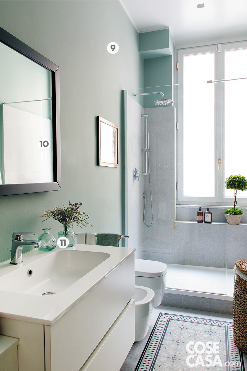 bagno con doccia sottofinestra