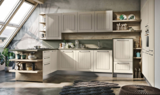 La cucina componibile Alba di Conforama ha uno stile piacevolmente retrò, sottolineato dalle ante a telaio beige con chiusura ammortizzata; la piccola penisola laterale è attrezzata con la zona cottura. Prezzo 4.790 euro prezzo con confocard 2.399 euro (per la composizione base, esclusi gli elettrodomestici). www.conforama.it La cucina componibile Alba di Conforama ha uno stile piacevolmente retrò, sottolineato dalle ante a telaio beige con chiusura ammortizzata; la piccola penisola laterale è attrezzata con la zona cottura. Prezzo 4.790 euro prezzo con confocard 2.399 euro (per la composizione base, esclusi gli elettrodomestici). www.conforama.it
