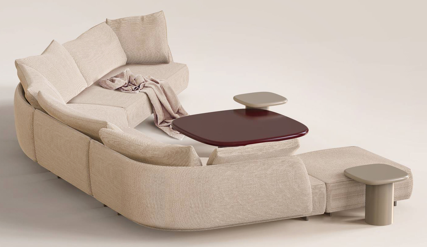 Fa parte del sistema Homan di Desiree il divano con un aspetto informale accompagnato da ampi e morbidi cuscini in Flyn-piuma (piuma e fibra poliestere); è disponibile rivestito in tessuto o in pelle, completamente sfoderabile, e può essere composto in forme diverse. L’altezza della seduta è sottolineata da una discreta e seminascosta base in metallo verniciato color bronzo e da tavolini dalla forma arrotondata. https://www.desiree.com/it – Salone del mobile 2025, padiglione 9, Stand F03/G02. Fa parte del sistema Homan di Desiree il divano con un aspetto informale accompagnato da ampi e morbidi cuscini in Flyn-piuma (piuma e fibra poliestere); è disponibile rivestito in tessuto o in pelle, completamente sfoderabile, e può essere composto in forme diverse. L’altezza della seduta è sottolineata da una discreta e seminascosta base in metallo verniciato color bronzo e da tavolini dalla forma arrotondata. https://www.desiree.com/it – Salone del mobile 2025, padiglione 9, Stand F03/G02.