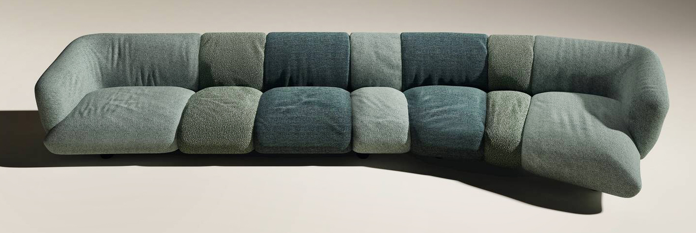 È composto da fasce di larghezze diverse il divano Not Only White di Lago che è caratterizzato da forme morbide e da una seduta profonda e accogliente; i cuscini dalle forme irregolari lo completano. È possibile accostare colori e tessuti diversi sia per lo schienale sia per la seduta. https://www.lago.it - Salone del mobile 2025, padiglione 24, Stand D06/D08. È composto da fasce di larghezze diverse il divano Not Only White di Lago che è caratterizzato da forme morbide e da una seduta profonda e accogliente; i cuscini dalle forme irregolari lo completano. È possibile accostare colori e tessuti diversi sia per lo schienale sia per la seduta. https://www.lago.it - Salone del mobile 2025, padiglione 24, Stand D06/D08.