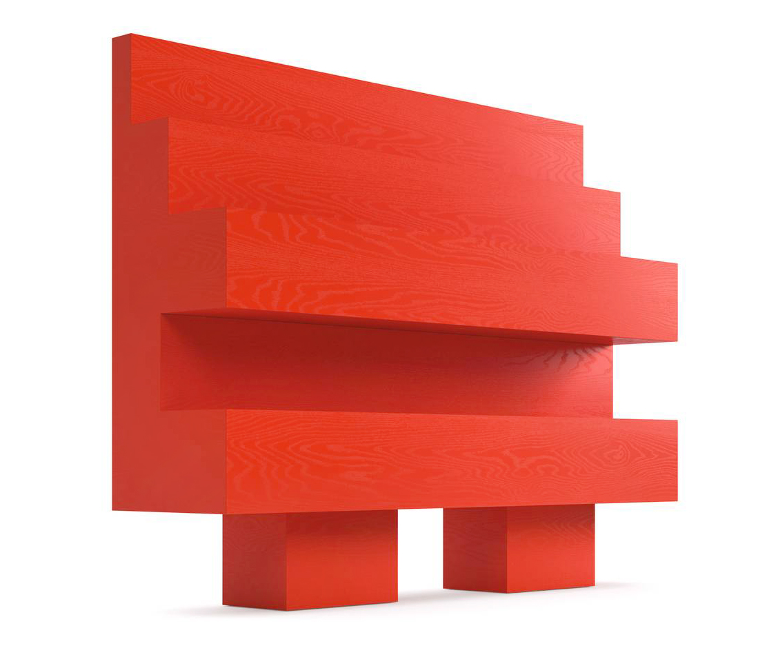 Ha un'anima giocosa e pop, sottolineata dal colore rosso, la libreria autoportante in legno RedBookcase di Cappellini. La forma scultorea e le geometrie nette, che si ispirano alle architetture brutaliste, la rendono un pezzo di arredo scenografico e decorativo. https://www.cappellini.com/it – Fuorisalone, Spazio Cappellini – Via Borgogna 8, Milano.