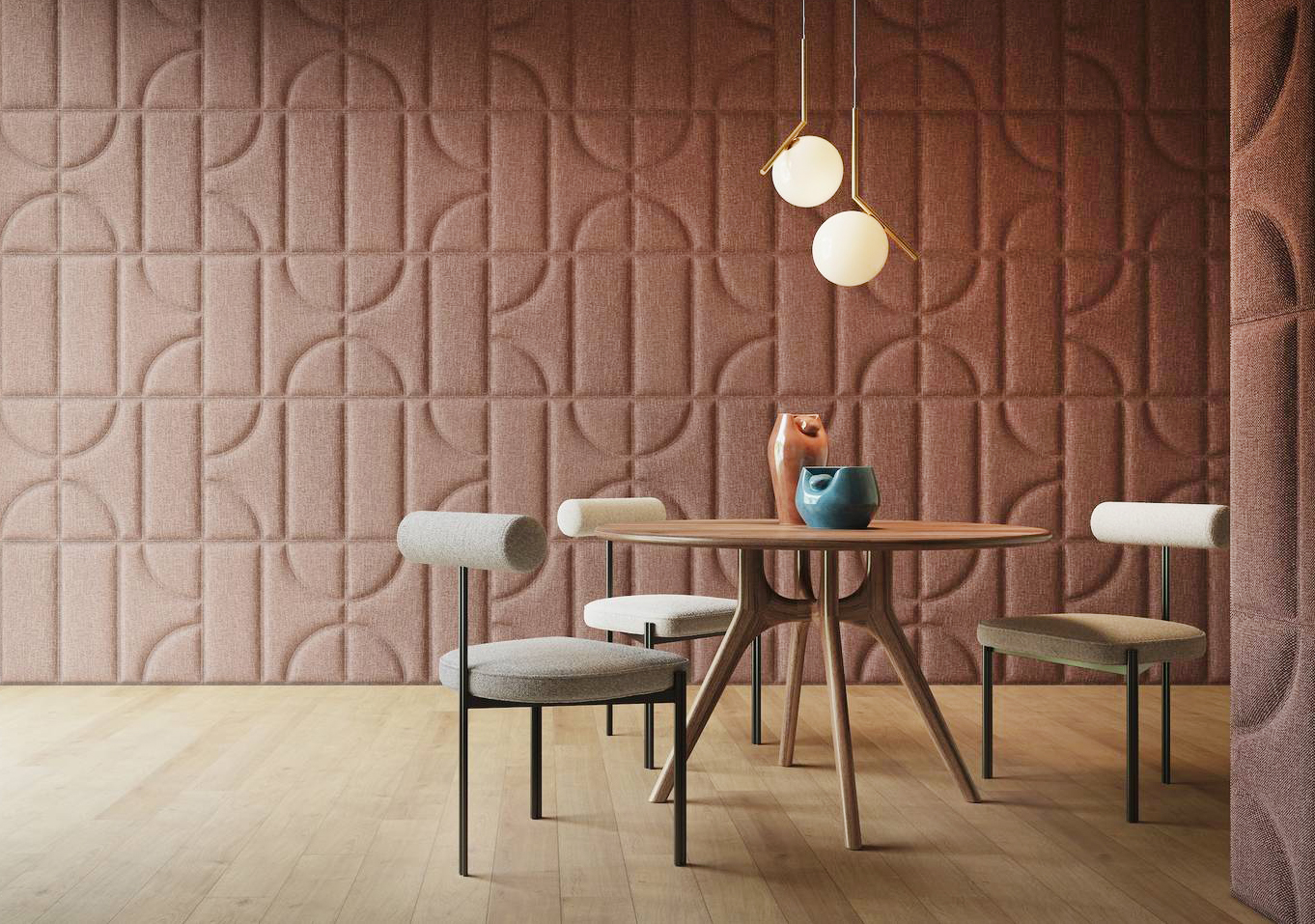 Le nuove piastrelle fonoassorbenti Alma di Isolspace garantiscono il benessere acustico degli ambienti. Gli elementi modulari monofacciali, possono essere applicati direttamente a parete come una boiserie e, grazie alle loro geometrie componibili, consentono di accostare colori e disegni per creare pattern sempre nuovi. Sono realizzate con la speciale fibra riciclata ISOLFIBTEC, ottenuta dal recupero di PET riciclato, e sono disponibili in tre diverse tipologie di tessuto: in velluto e in due varianti realizzate al 100% con tessuti riciclati. https://isolspace.it/it/ - Salone del mobile 2025, padiglione 5, Stand B31. Le nuove piastrelle fonoassorbenti Alma di Isolspace garantiscono il benessere acustico degli ambienti. Gli elementi modulari monofacciali, possono essere applicati direttamente a parete come una boiserie e, grazie alle loro geometrie componibili, consentono di accostare colori e disegni per creare pattern sempre nuovi. Sono realizzate con la speciale fibra riciclata ISOLFIBTEC, ottenuta dal recupero di PET riciclato, e sono disponibili in tre diverse tipologie di tessuto: in velluto e in due varianti realizzate al 100% con tessuti riciclati. https://isolspace.it/it/ - Salone del mobile 2025, padiglione 5, Stand B31.