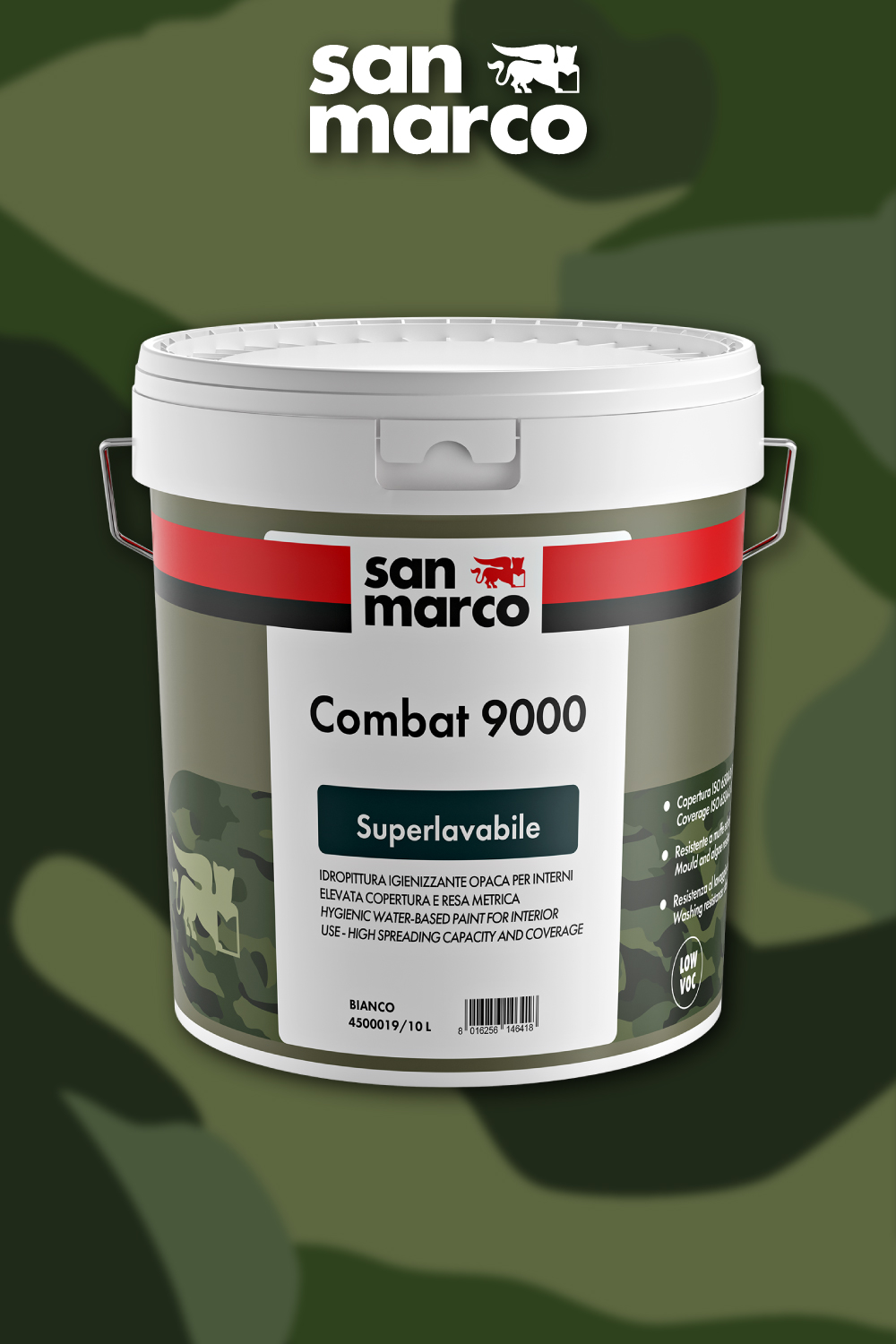 Pittura superlavabile igienizzante con antimuffa San Marco Pittura superlavabile igienizzante con antimuffa San Marco