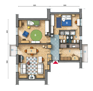 1 Ingresso 2 Cucina 3 Soggiorno 4 Camino 5 Zona pranzo 6 Camera dei ragazzi 7 Disimpegno 8 Camera matrimoniale 9 Bagno 10 Lavanderia 11 Balcone 1 Ingresso 2 Cucina 3 Soggiorno 4 Camino 5 Zona pranzo 6 Camera dei ragazzi 7 Disimpegno 8 Camera matrimoniale 9 Bagno 10 Lavanderia 11 Balcone