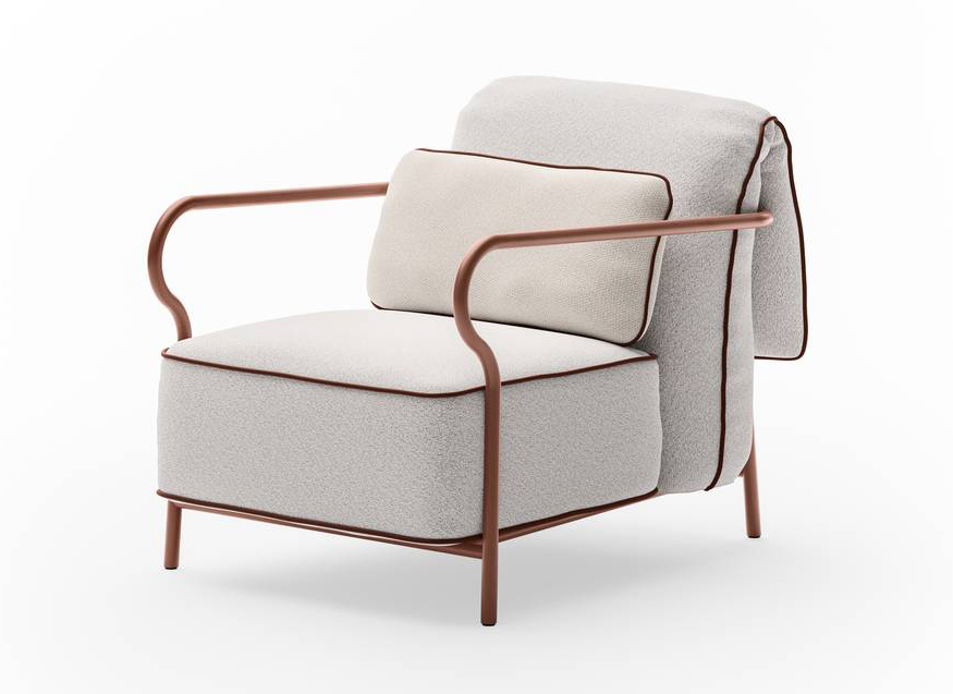 Fa parte della collezione Salò di Unopiù la poltrona da esterno che è resa leggera dalla sottile struttura con il bracciolo ricurvo realizzata in alluminio Terracotta, disponibile anche Grafite, Salvia e Sabbia. Gli ampi cuscini, rivestiti con tessuto di alta qualità, si adattano alla schiena e ne aumentano il comfort. https://www.unopiu.com/it - Salone del mobile 2025, padiglione 14, Stand B27. Fa parte della collezione Salò di Unopiù la poltrona da esterno che è resa leggera dalla sottile struttura con il bracciolo ricurvo realizzata in alluminio Terracotta, disponibile anche Grafite, Salvia e Sabbia. Gli ampi cuscini, rivestiti con tessuto di alta qualità, si adattano alla schiena e ne aumentano il comfort. https://www.unopiu.com/it - Salone del mobile 2025, padiglione 14, Stand B27.