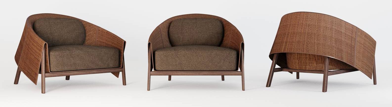 Fa parte della collezione ADAL / Look into Nature la poltrona Haori di ADAL che esalta le proprietà organiche del giunco valorizzandolo con intrecci che disegnano curve aggraziate. Ha una struttura portante in legno resa confortevole dalla presenza di morbidi cuscini imbottiti collocati all'interno dello schienale https://www.adal.co.jp/lookintonature/en - Salone del mobile 2025, padiglione 14, Stand E30. Fa parte della collezione ADAL / Look into Nature la poltrona Haori di ADAL che esalta le proprietà organiche del giunco valorizzandolo con intrecci che disegnano curve aggraziate. Ha una struttura portante in legno resa confortevole dalla presenza di morbidi cuscini imbottiti collocati all'interno dello schienale https://www.adal.co.jp/lookintonature/en - Salone del mobile 2025, padiglione 14, Stand E30.