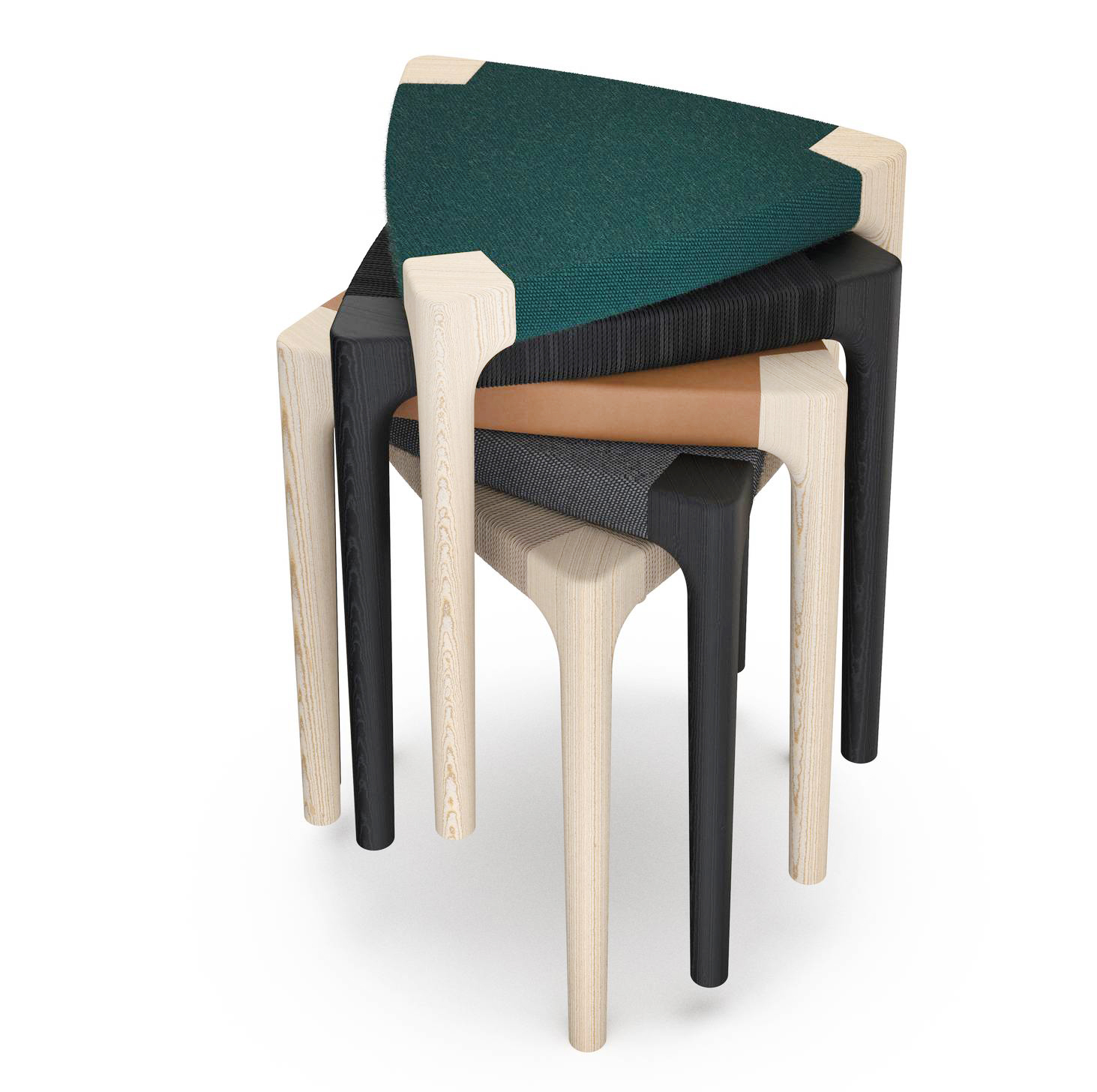 Fattura artigianale per lo sgabello Ticino Stool di Living Divani che ha una struttura in legno con tre gambe e la seduta triangolare rivestita in tessuto. È facile da spostare, leggero e impilabile. https://livingdivani.it - Salone del mobile 2025, padiglione 11, stand C15/D16. Fattura artigianale per lo sgabello Ticino Stool di Living Divani che ha una struttura in legno con tre gambe e la seduta triangolare rivestita in tessuto. È facile da spostare, leggero e impilabile. https://livingdivani.it - Salone del mobile 2025, padiglione 11, stand C15/D16.