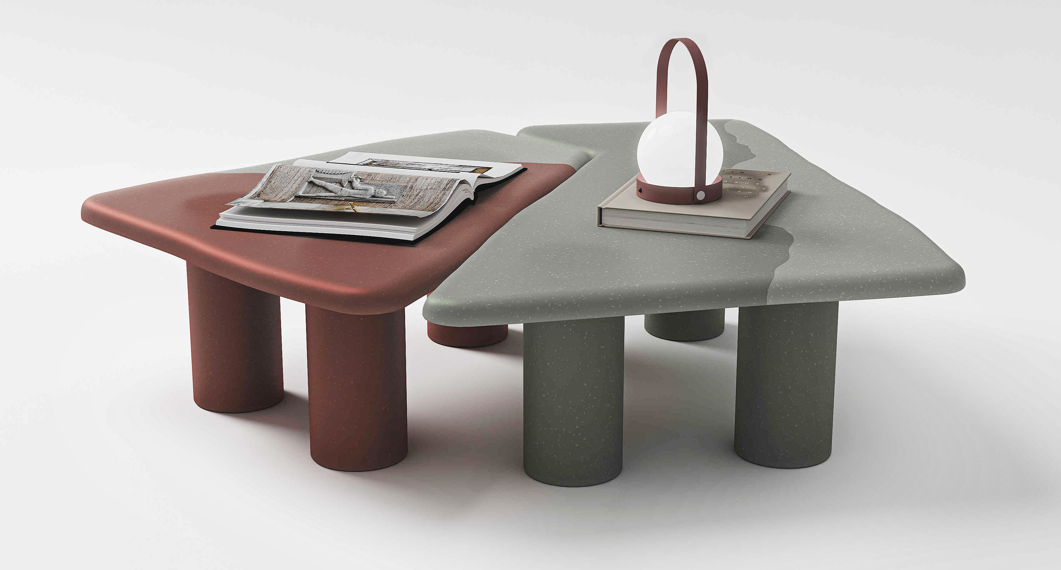 I tavolini Re_wind di Marac sono realizzati interamente con graniglia di vetro o marmo riciclato al 100%, unito a polimeri vegetali ottenuti da fonti rinnovabili. Ogni pezzo, lavorato a mano, è unico e originale con forme e superfici irregolari che lo rendono irripetibile. Può essere usato come elemento singolo o in coppia offrendo la possibilità di creare diverse configurazioni. https://www.marac.it - Salone del mobile 2025, padiglione 18, Stand B19/B21. I tavolini Re_wind di Marac sono realizzati interamente con graniglia di vetro o marmo riciclato al 100%, unito a polimeri vegetali ottenuti da fonti rinnovabili. Ogni pezzo, lavorato a mano, è unico e originale con forme e superfici irregolari che lo rendono irripetibile. Può essere usato come elemento singolo o in coppia offrendo la possibilità di creare diverse configurazioni. https://www.marac.it - Salone del mobile 2025, padiglione 18, Stand B19/B21.