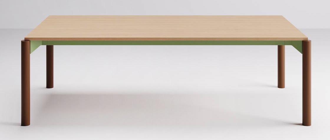 Fa parte della collezione Oba di Dieffebi il tavolo che è caratterizzato dall'intersezione tra il piano e la gamba risolta attraverso un nodo strutturale sofisticato che garantisce stabilità e leggerezza formale. Il piano ha il bordo arrotondato, le gambe sono cilindriche. Il punto di connessione top-gamba è supportato da una struttura sottopiano costituita da un sistema di traversi, rafforzati da elementi triangolari posizionati ortogonalmente che ne aumentano la stabilità e favoriscono la distribuzione dei carichi. https://www.dieffebi.com - Salone del mobile 2025, padiglione 22, Stand B19. Fa parte della collezione Oba di Dieffebi il tavolo che è caratterizzato dall'intersezione tra il piano e la gamba risolta attraverso un nodo strutturale sofisticato che garantisce stabilità e leggerezza formale. Il piano ha il bordo arrotondato, le gambe sono cilindriche. Il punto di connessione top-gamba è supportato da una struttura sottopiano costituita da un sistema di traversi, rafforzati da elementi triangolari posizionati ortogonalmente che ne aumentano la stabilità e favoriscono la distribuzione dei carichi. https://www.dieffebi.com - Salone del mobile 2025, padiglione 22, Stand B19.