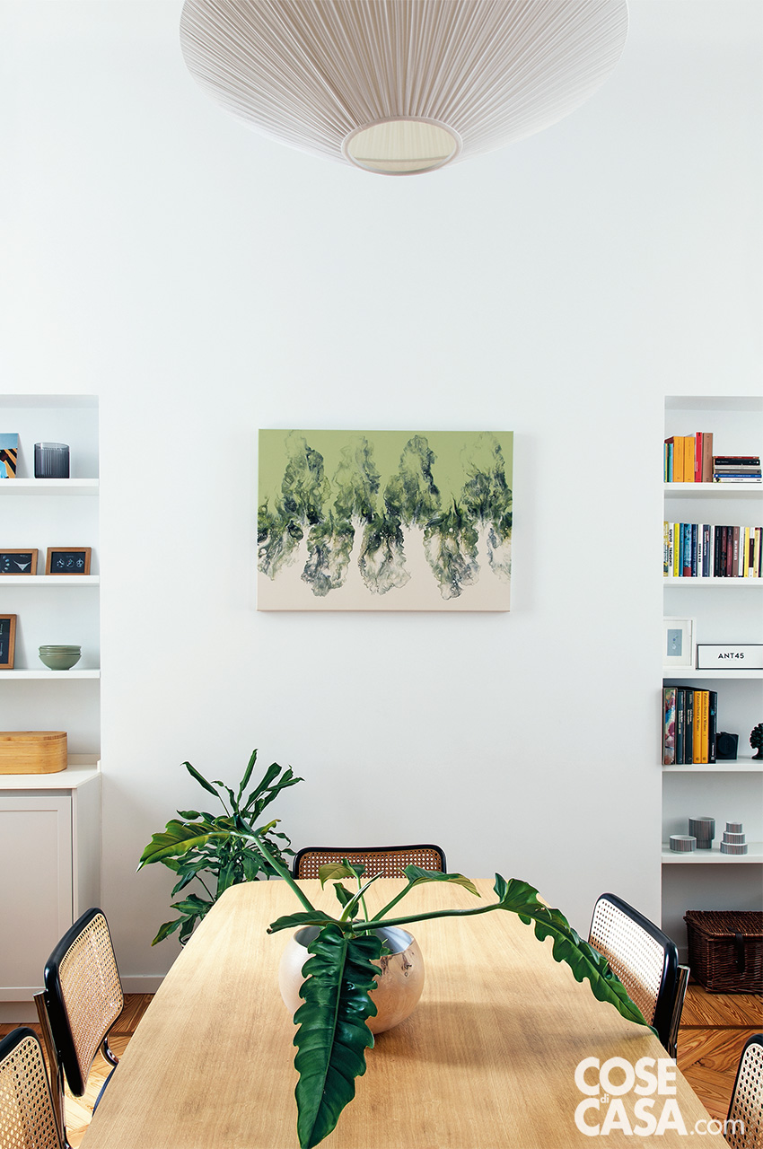 tavolo da pranzo in legno sedie paglia di vienna