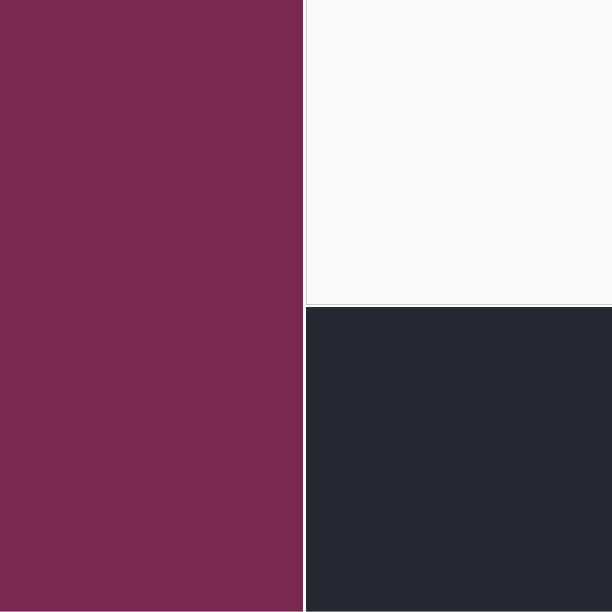 Abbinamento prugna con bianco e nero Abbinamento prugna con bianco e nero