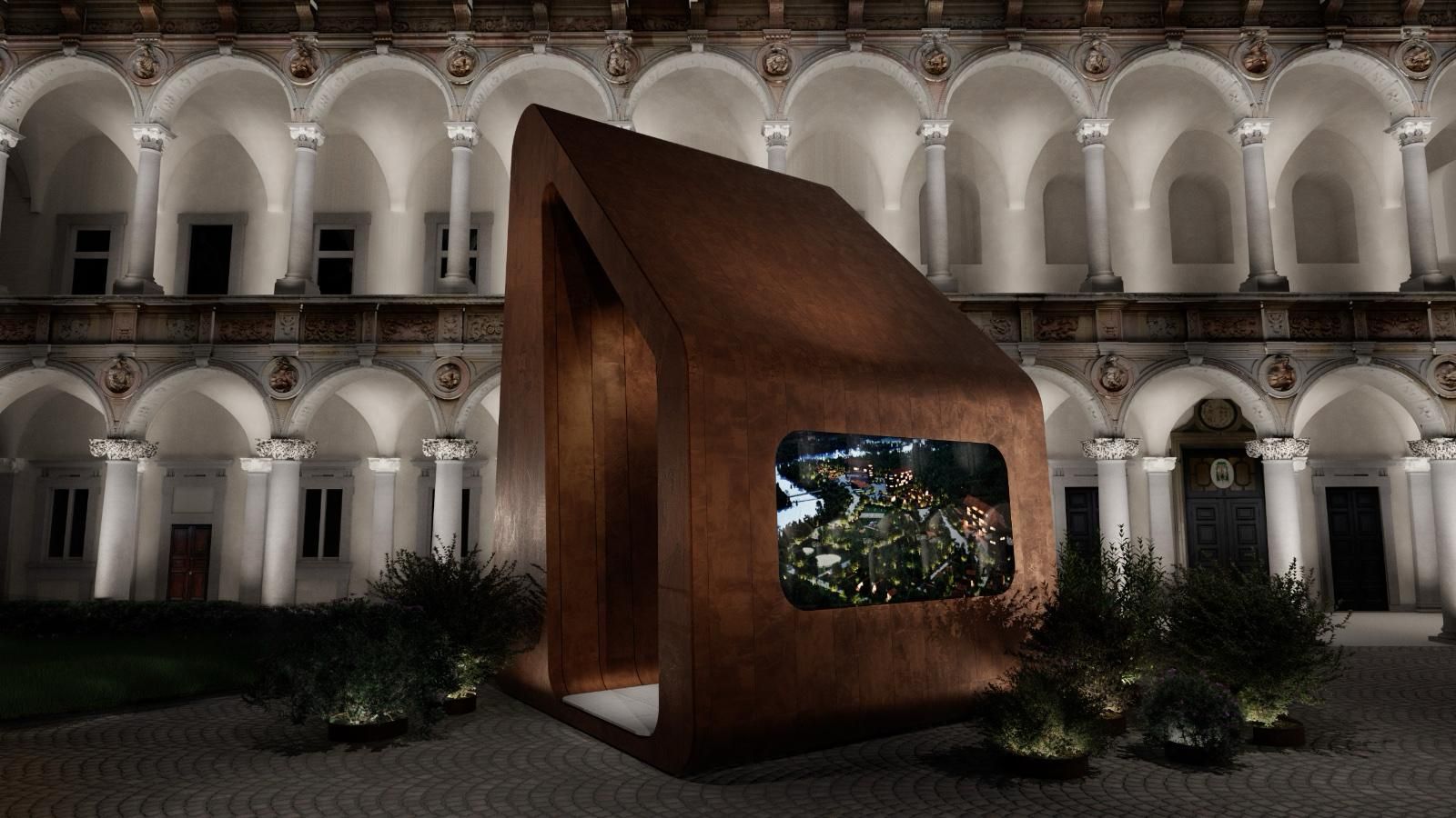 All’interno di uno spazio di 6x6x9 m, a firma di Simone Micheli, viene presentato in modo reale - attraverso una simbolica installazione - e in modo virtuale e immersivo - attraverso un cortometraggio virtuale - un progetto di sviluppo turistico immobiliare su 12 ettari (architettura e architettura degli interni) cui partecipa anche l’azienda di rubinetteria Artis. https://artisitaly.com/ – Fuorisalone, Interni CRE-ACTION – Cortile d’Onore dell’Università degli Studi di Milano, Via Festa del Perdono 7, Milano All’interno di uno spazio di 6x6x9 m, a firma di Simone Micheli, viene presentato in modo reale - attraverso una simbolica installazione - e in modo virtuale e immersivo - attraverso un cortometraggio virtuale - un progetto di sviluppo turistico immobiliare su 12 ettari (architettura e architettura degli interni) cui partecipa anche l’azienda di rubinetteria Artis. https://artisitaly.com/ – Fuorisalone, Interni CRE-ACTION – Cortile d’Onore dell’Università degli Studi di Milano, Via Festa del Perdono 7, Milano