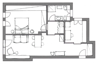 Pianta Casa prima e dopo