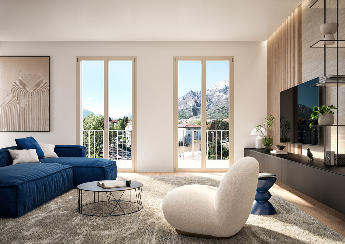 Serramenti Miru EVO di WnD con finitura altamente personalizzata con il colore champagne chiaro anodizzato. https://finestrewnd.it/ Serramenti Miru EVO di WnD con finitura altamente personalizzata con il colore champagne chiaro anodizzato. https://finestrewnd.it/