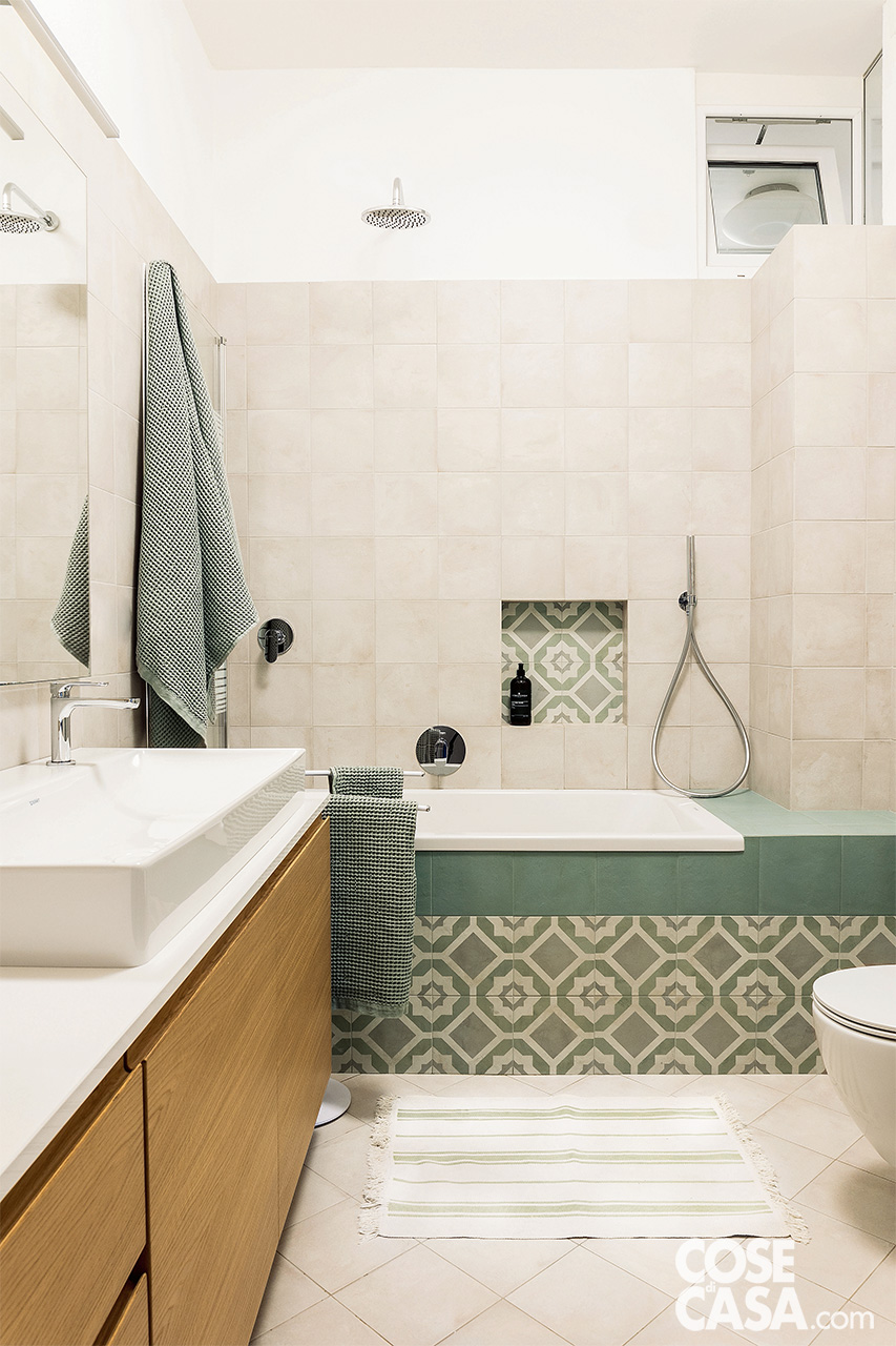 bagno con vasca rivestimento cementine bagno con vasca rivestimento cementine