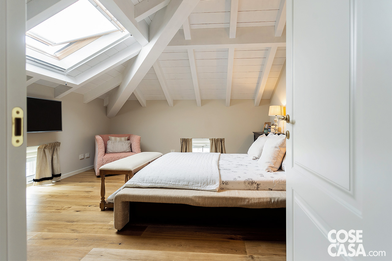 camera matrimoniale sottotetto